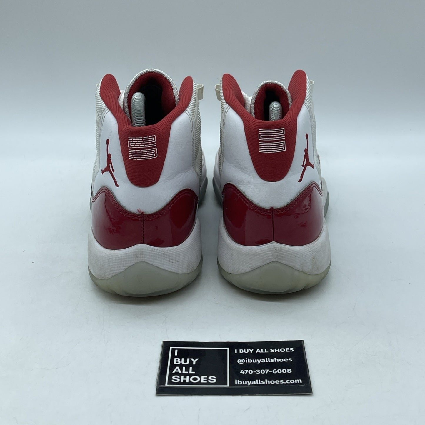 Size 7Y (GS) - Jordan 11 Retro Mid Cherry Red White Suede Leather (378038-116)