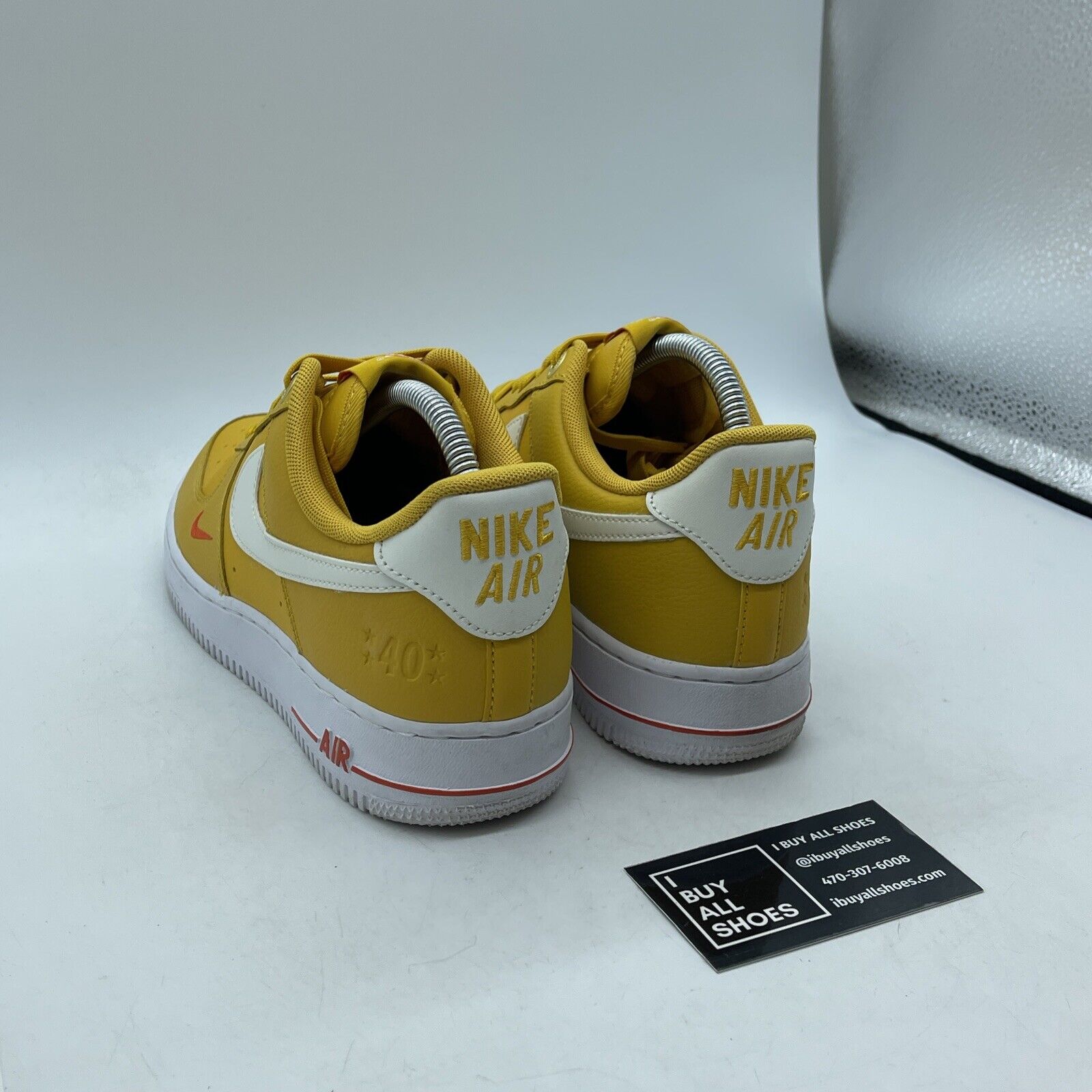 Size 9W - Nike Air Force 1 07 SE 40th Anniversary Yellow Ochre Red (DQ7582-700)