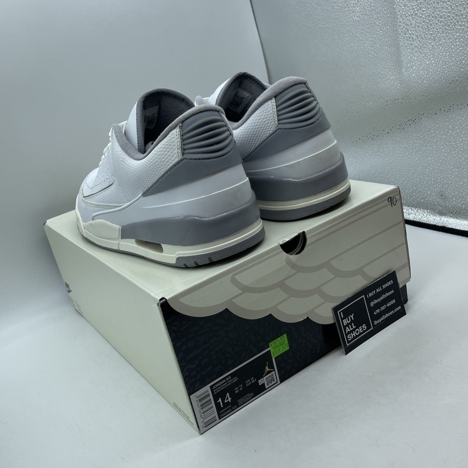 Size 14 - Air Jordan 2/3 White Cement (FD0383-101)