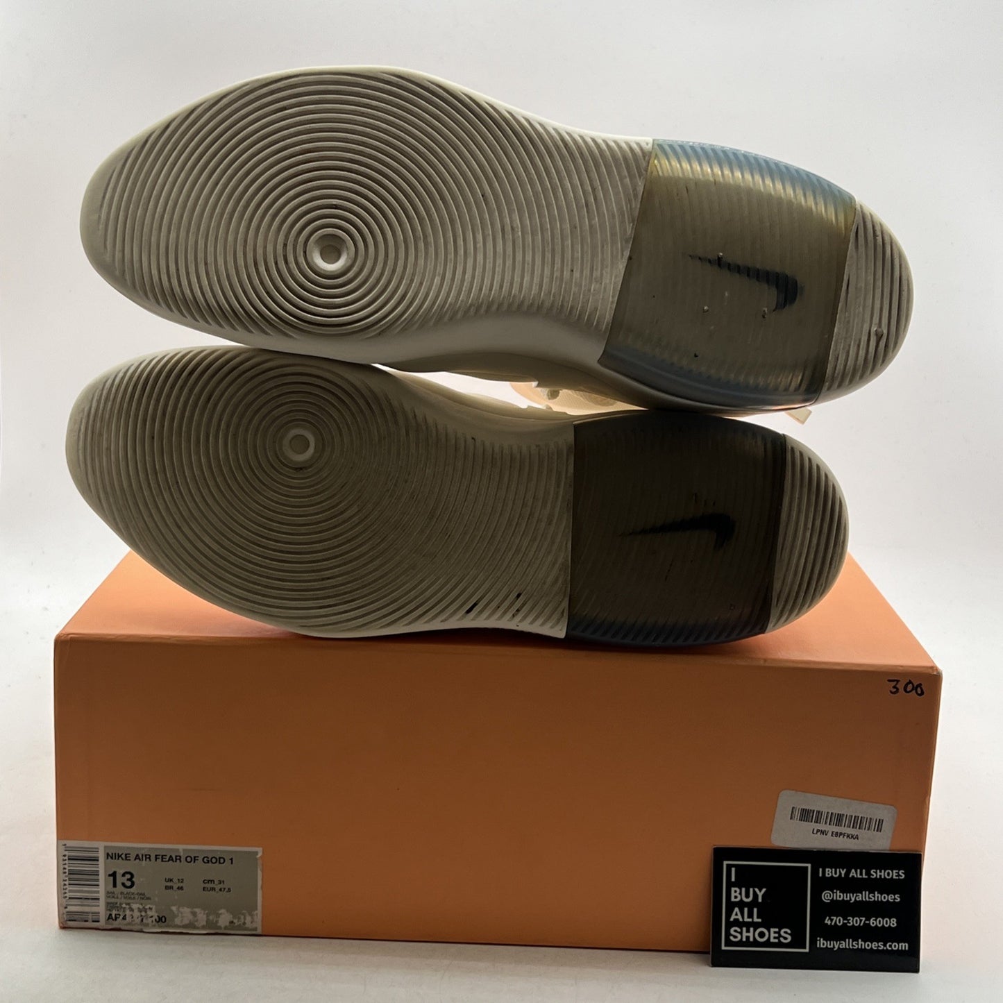 Size 13 - Nike Air Fear Of God 1 Sail (AR4237-100)