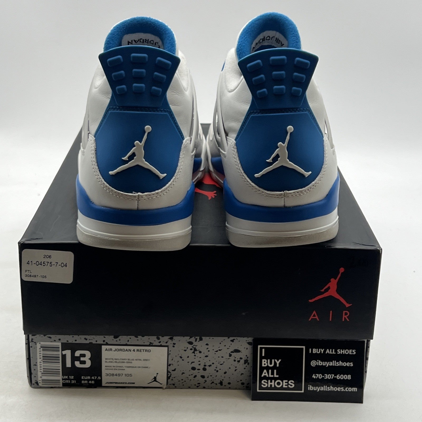 Size 13 - Air Jordan 4 Retro 2024 Military Blue (308497-105)