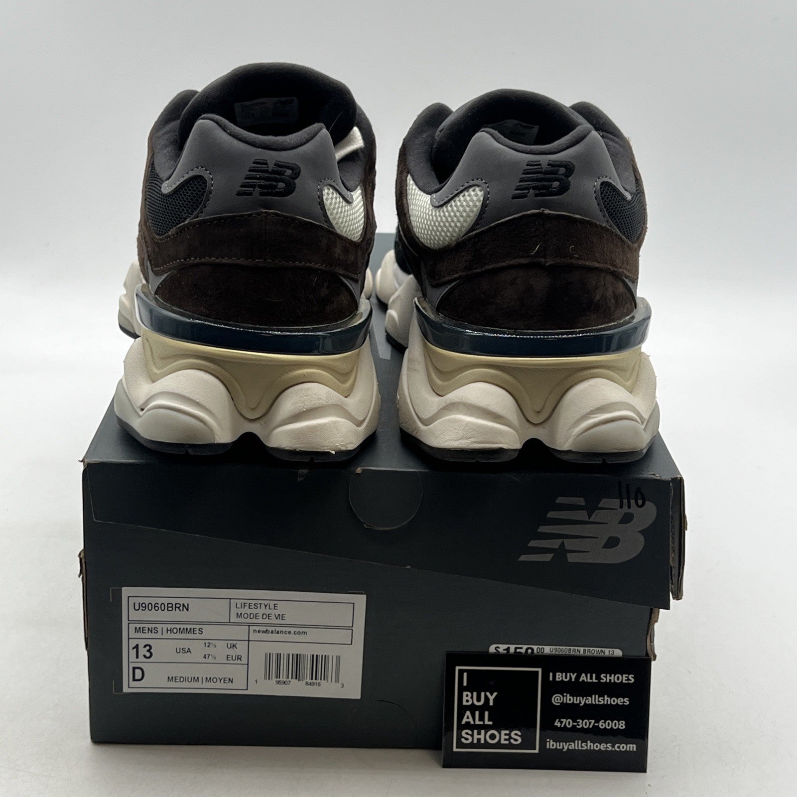 Size 13 - New Balance 9060 Brown Black (U9060BRN)