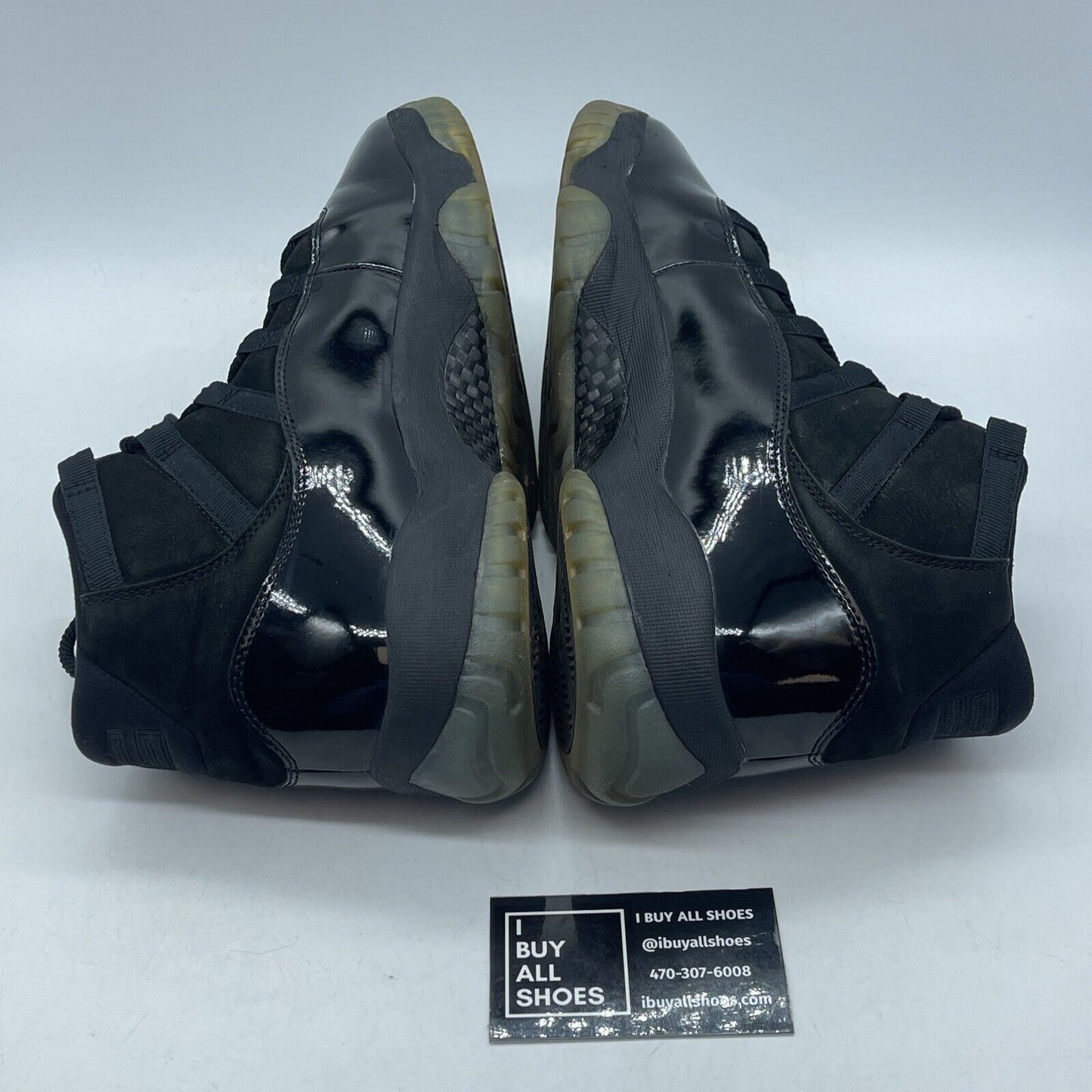 Size 10 - Jordan 11 Retro Cap and Gown Black Suede Leather (378037-005)