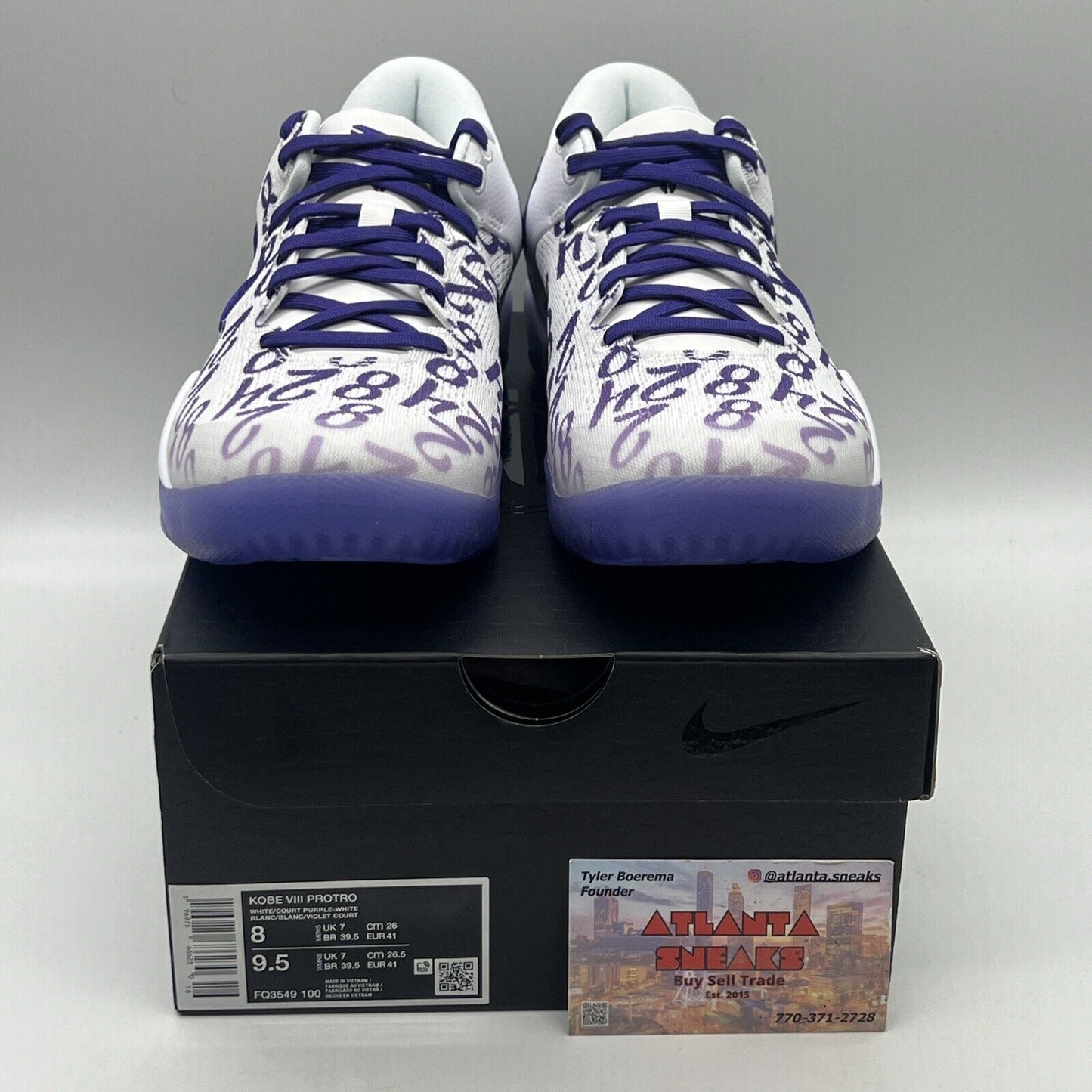 Size 8 - Nike Kobe 8 Protro Court Purple Brand New Og All DS Sneakers white