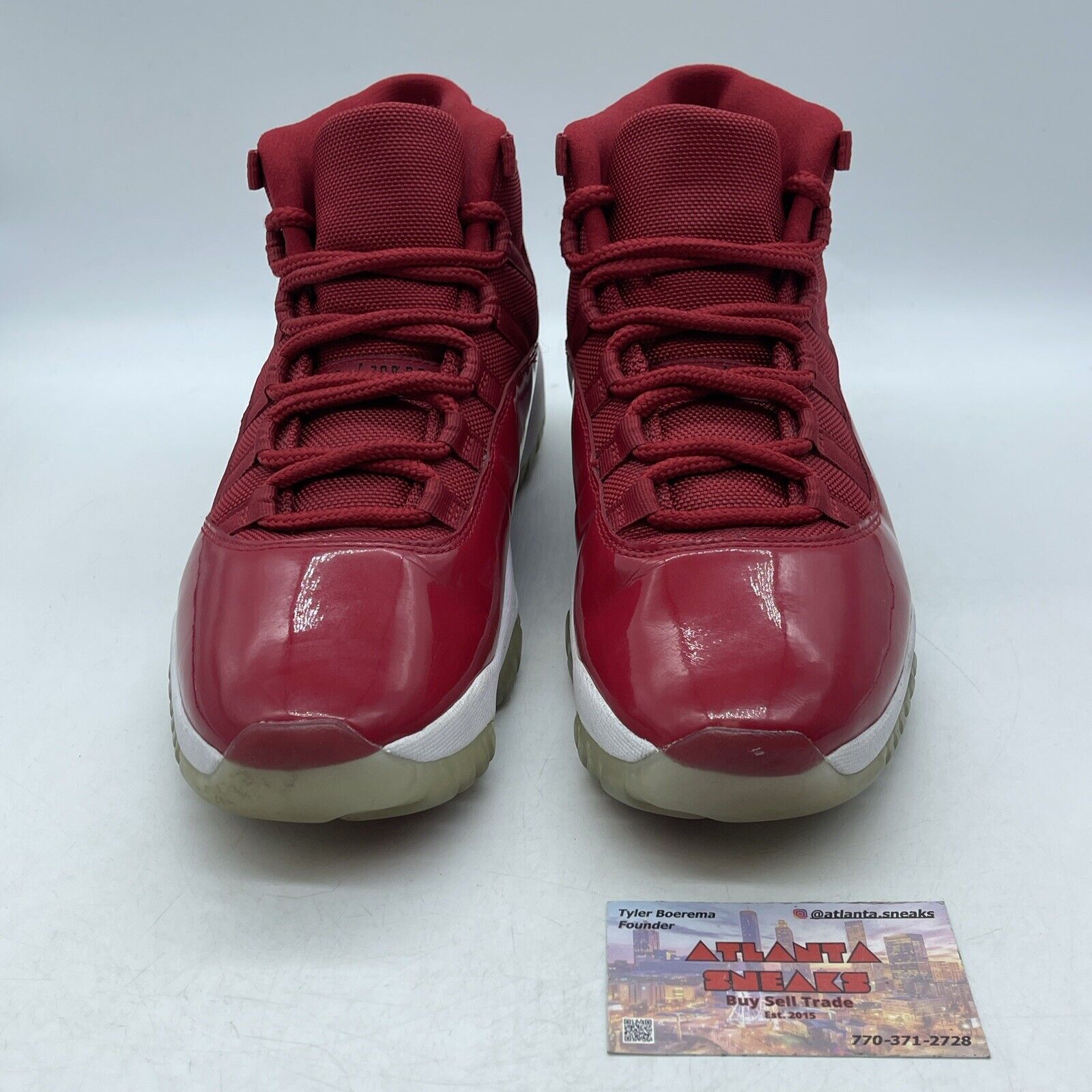 Size 9.5 - Jordan 11 Retro High Win Like '96 Red White Black (378037-623)