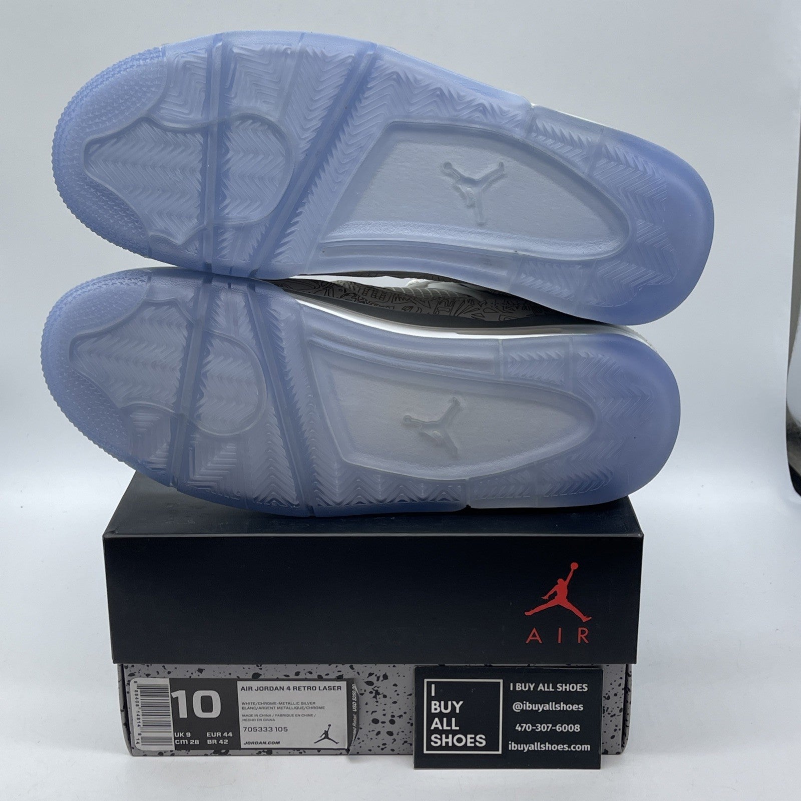 Size 10 - Air Jordan 4 Retro 30th Anniversary Laser Grey Suede (705333-105(