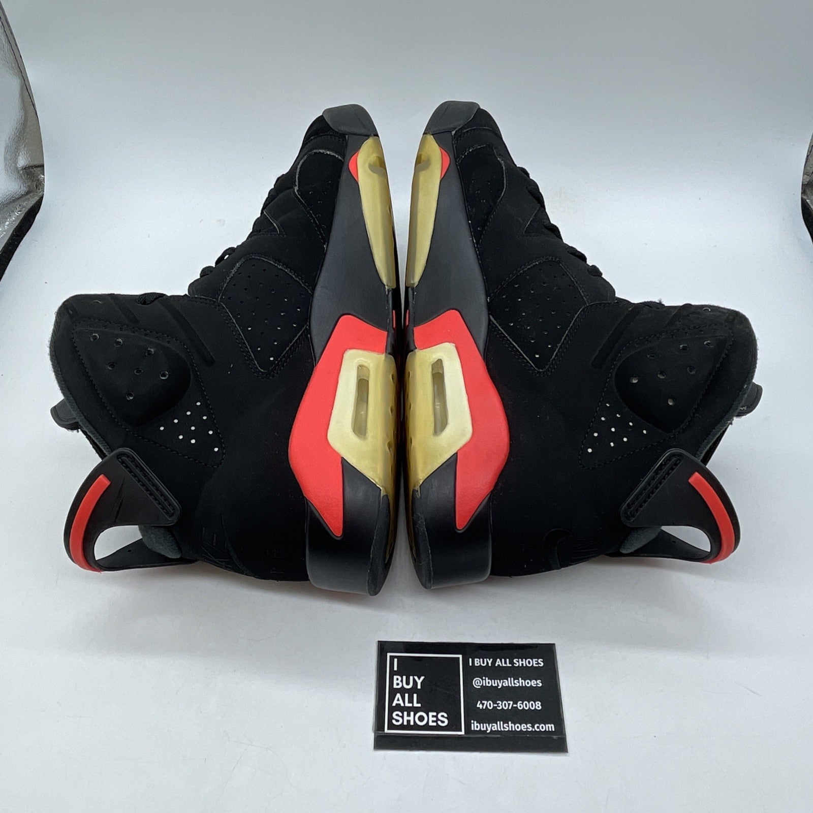 Size 13 - Jordan 6 Retro Mid Infrared Black Suede (384664-060)