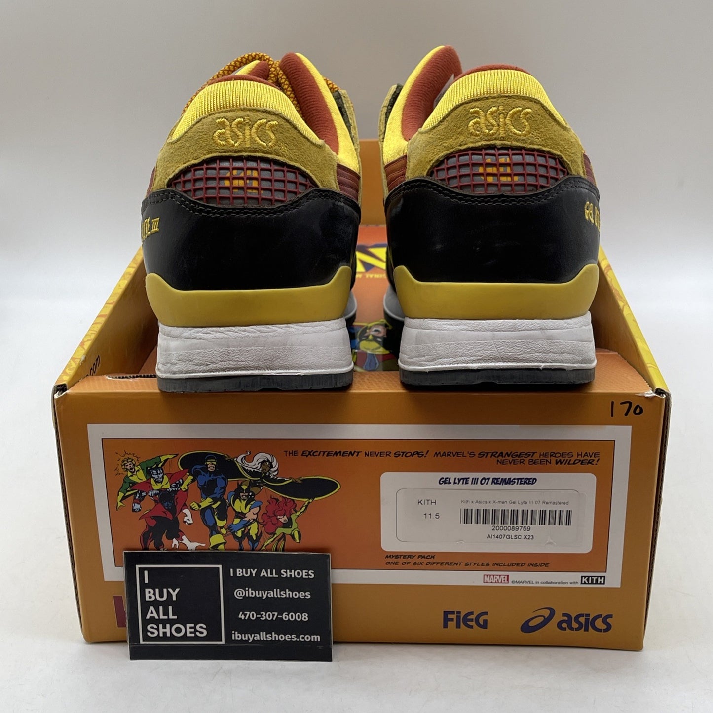 Size 11.5 Kith x Marvel x Asics Gel Lyte 3 '07 Remastered X-Men 60th Anniversary