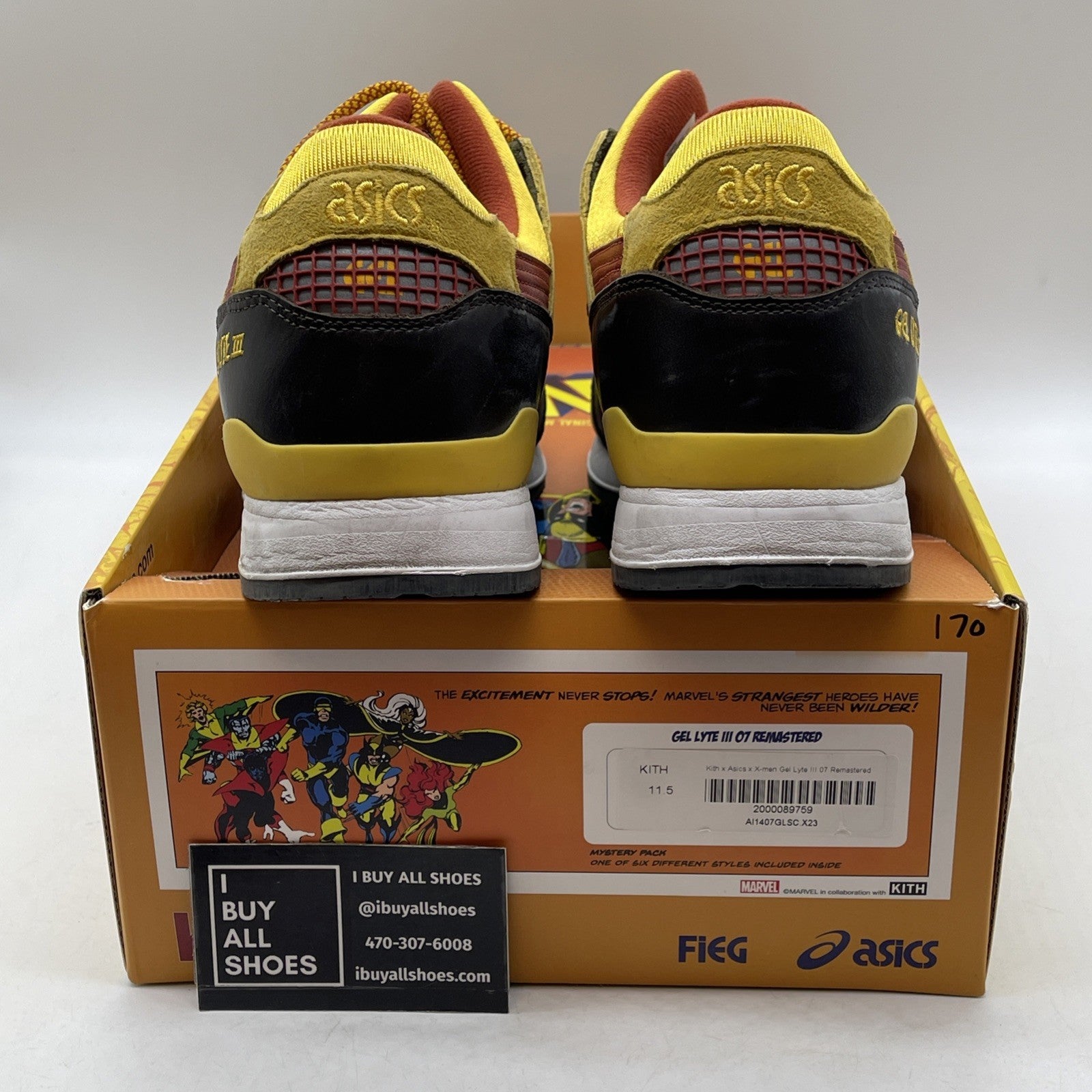 Size 11.5 Kith x Marvel x Asics Gel Lyte 3 '07 Remastered X-Men 60th Anniversary