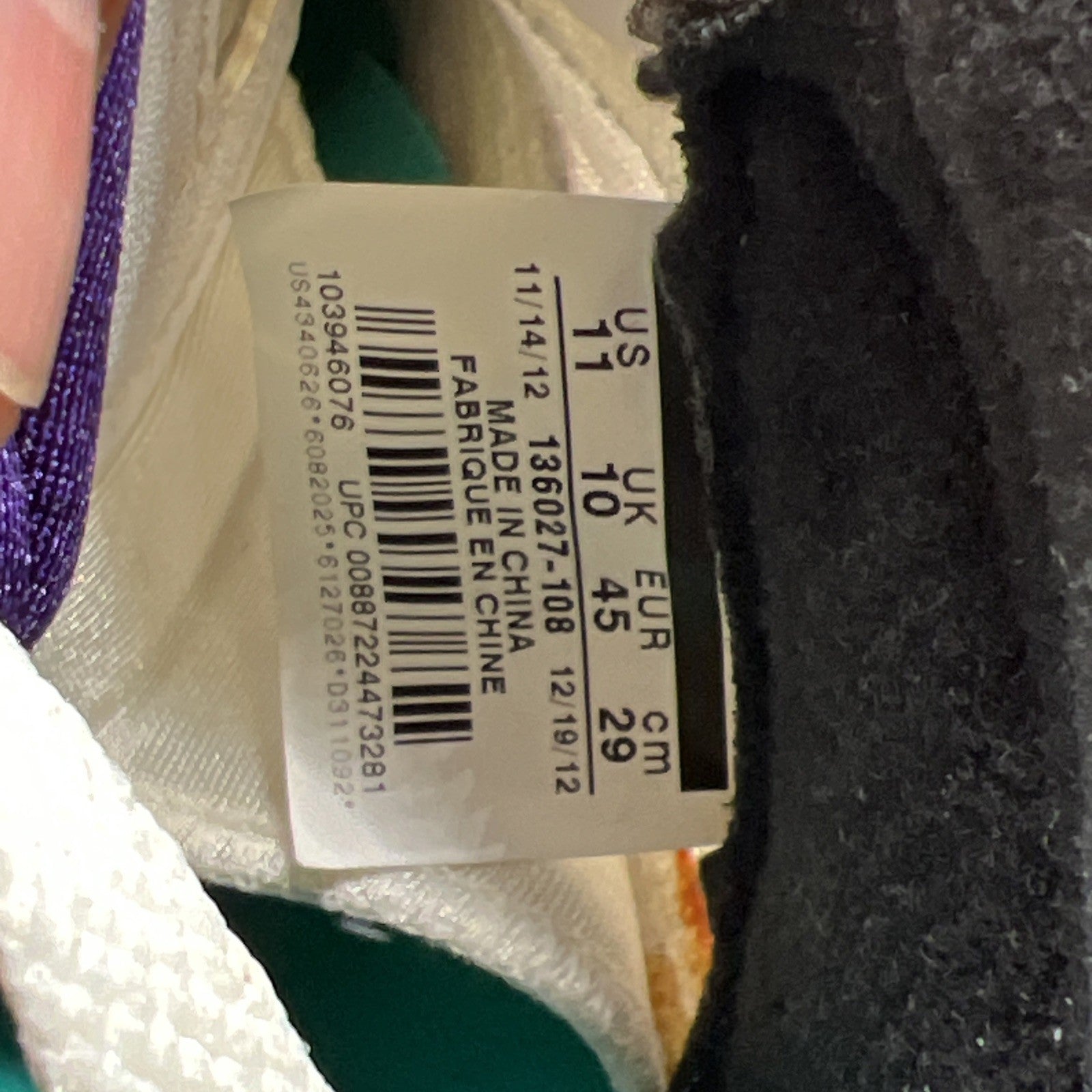 Size 11 - Air Jordan 5 Retro Grape 2013 (136027-108)