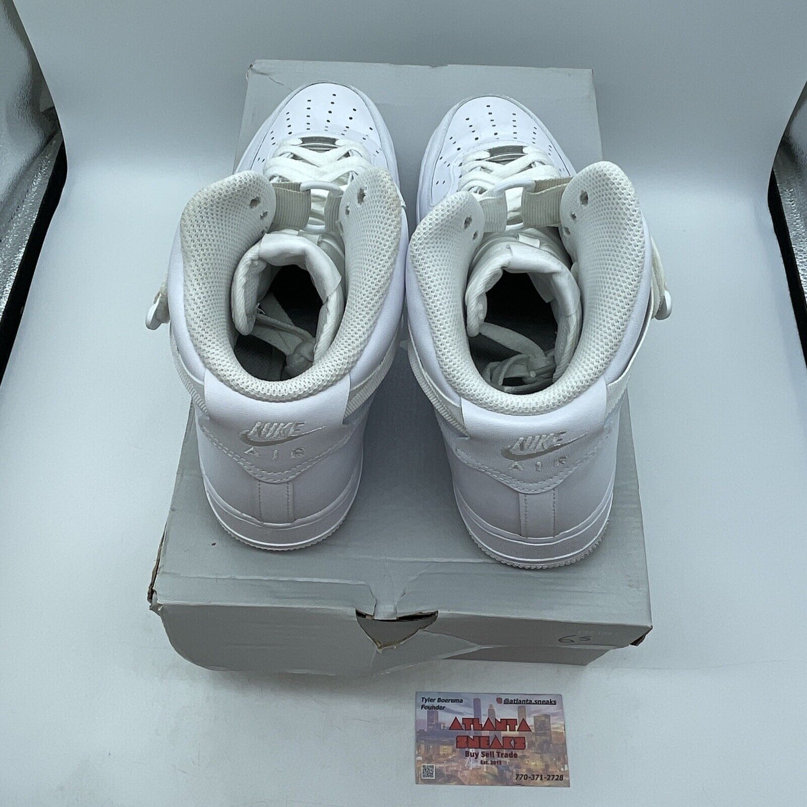 Size 10 - Nike Air Force 1 '07 High Triple White Leather (CW2290-111)