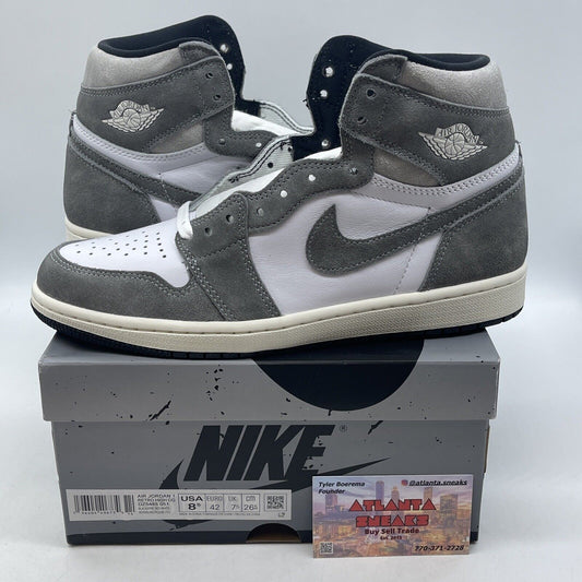 Size 8.5 - Air Jordan 1 Retro OG High Washed Black Grey White Suede (DZ5485-051)