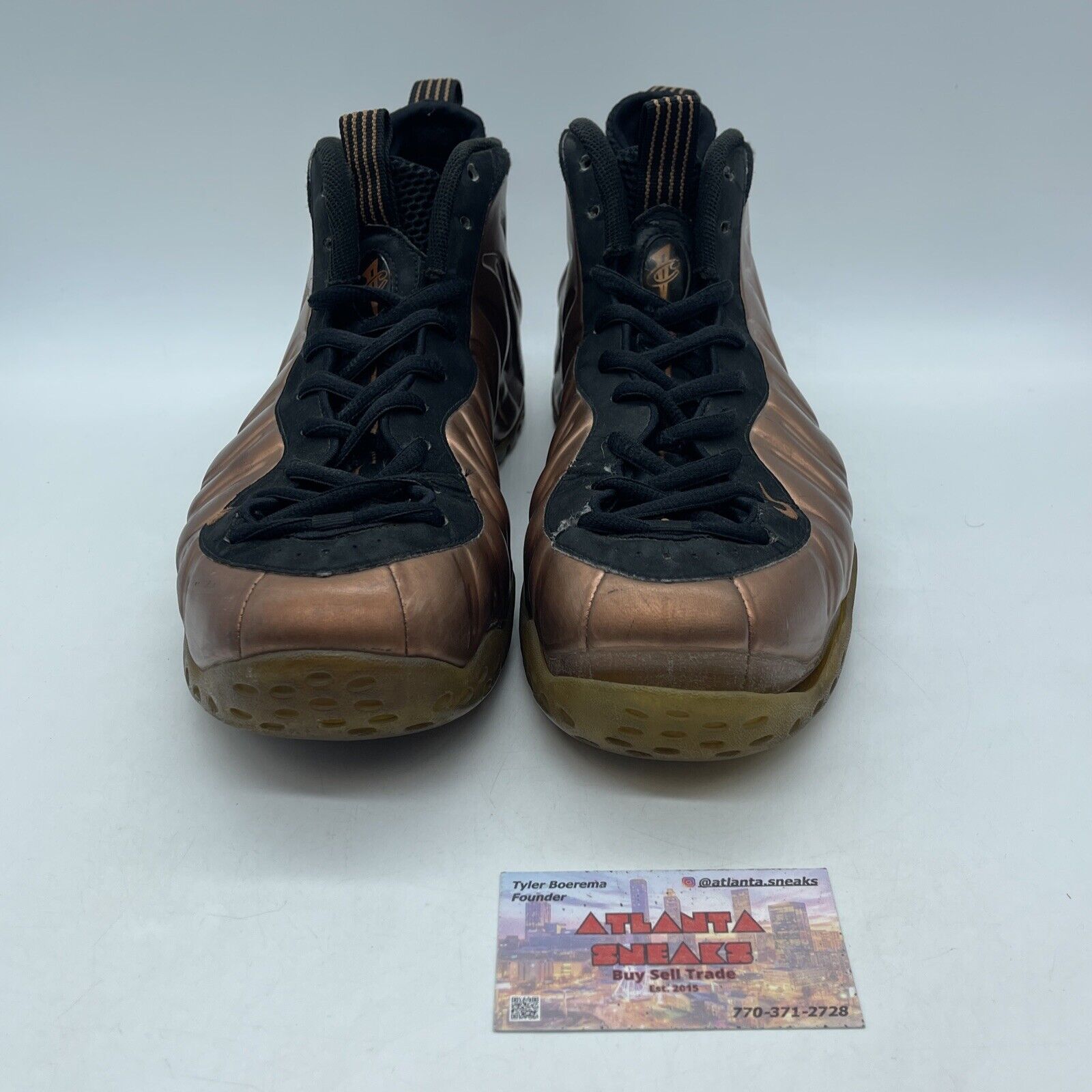 Size 11 - Nike Air Foamposite One Dirty Copper Leather Black Suede (314996-081)