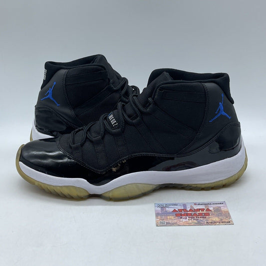 Size 12 - Air Jordan 11 Retro 2009 Space Jam Blue Black Suede White (378037-041)
