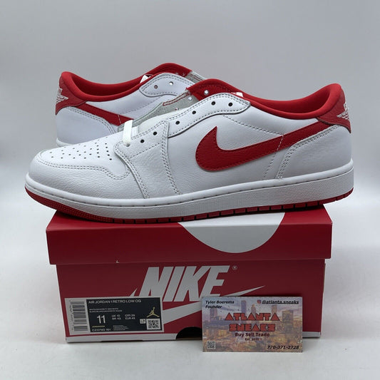 Size 11 - Air Jordan 1 Retro OG Low University Red White Leather (CZ0790-161)