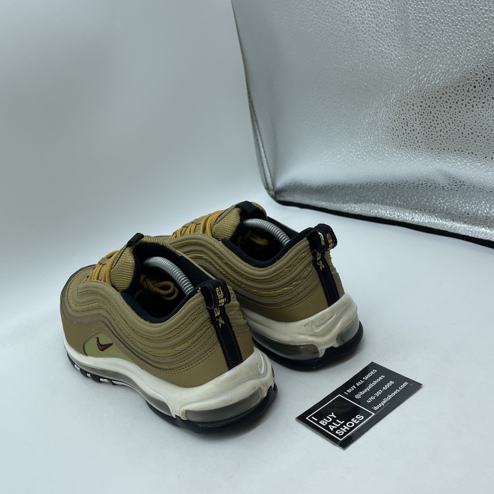 Size 10.5 - Nike Air Max 97 OG QS Metallic Gold Suede Leather (884421-700)