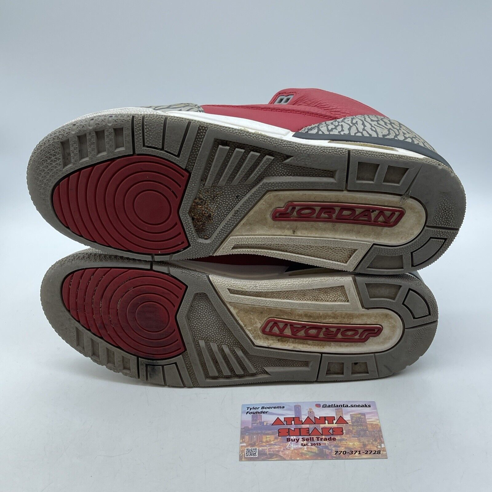Size - 7Y Nike Air Jordan 3 III Retro Unite Fire Red Cement Suede (CQ0488-600)