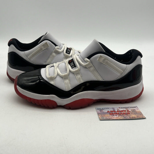 Size 8.5 - Jordan 11 Retro Low Concord-Bred White Black Red (AV2187-160)