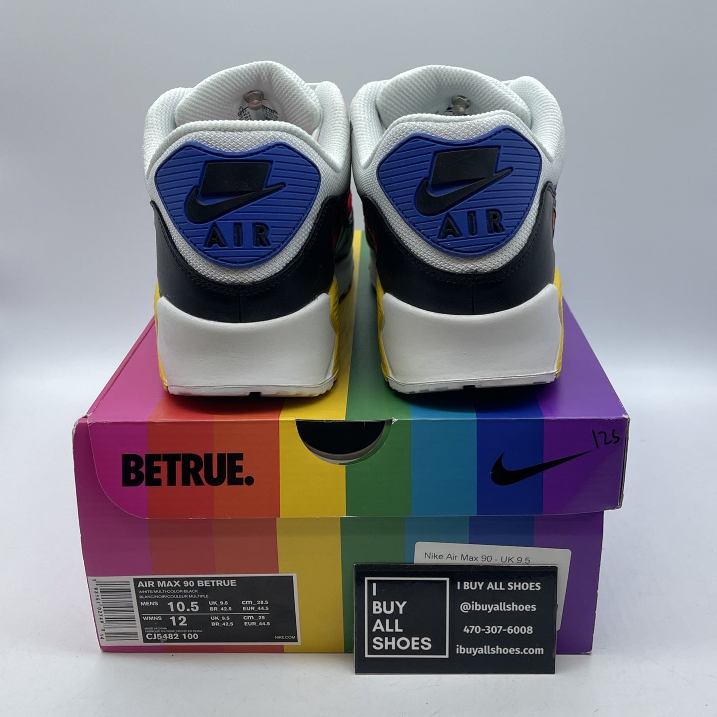 Size 10.5 - Nike Air Max 90 Be True White Black Suede Leather (CJ5482-100)