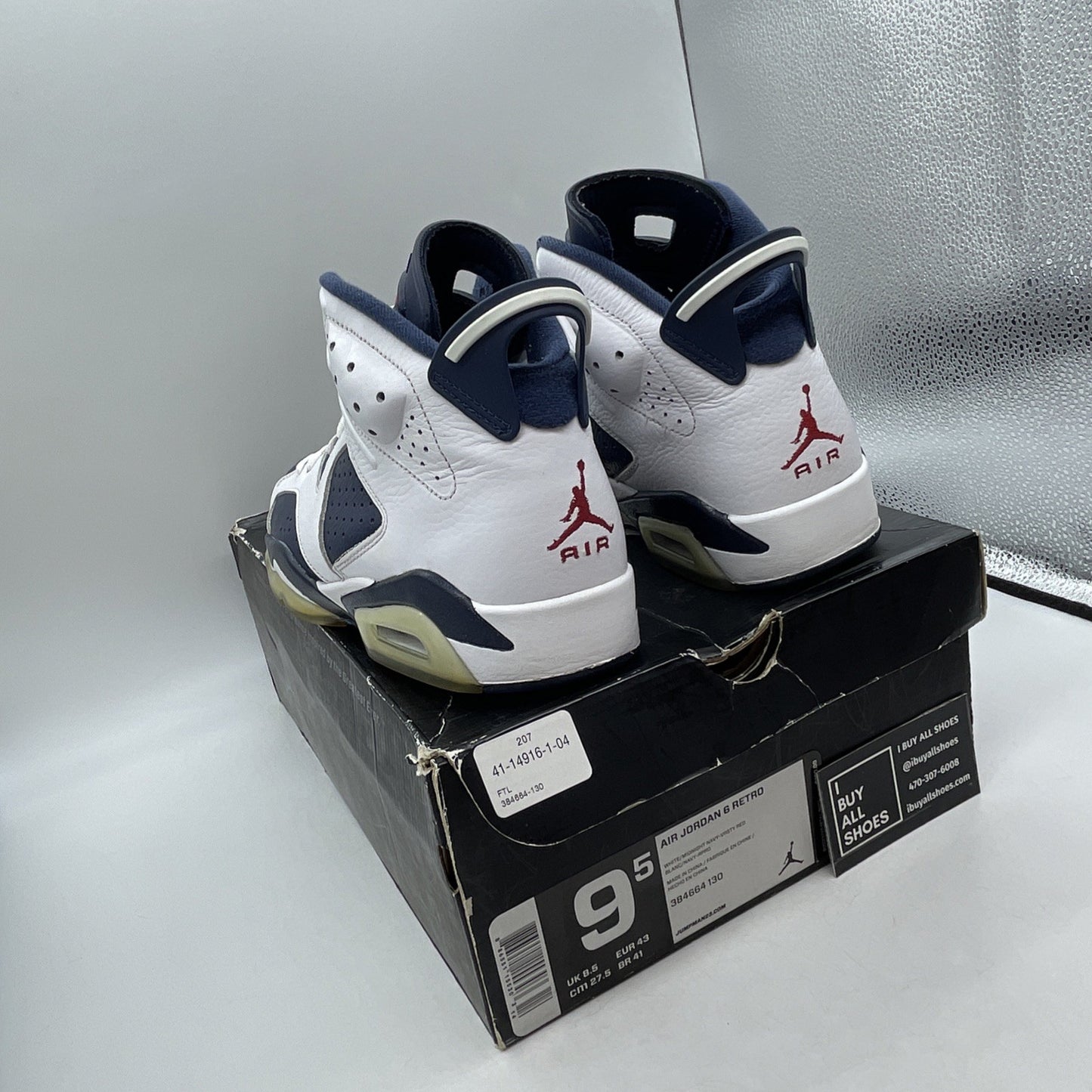 Size 9.5 - Air Jordan 6 Retro 2012 Olympic (384664-130)