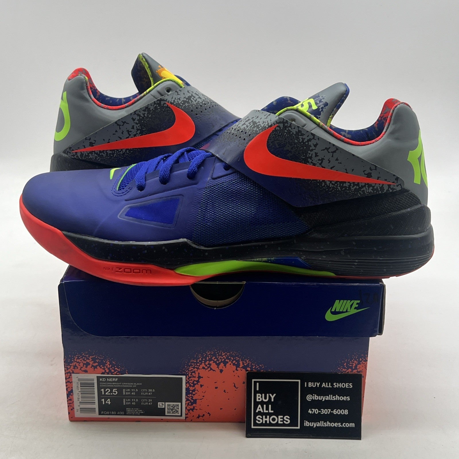 Size 12.5 - Nike Zoom KD 4 2024 Nerf (FQ8180-400)