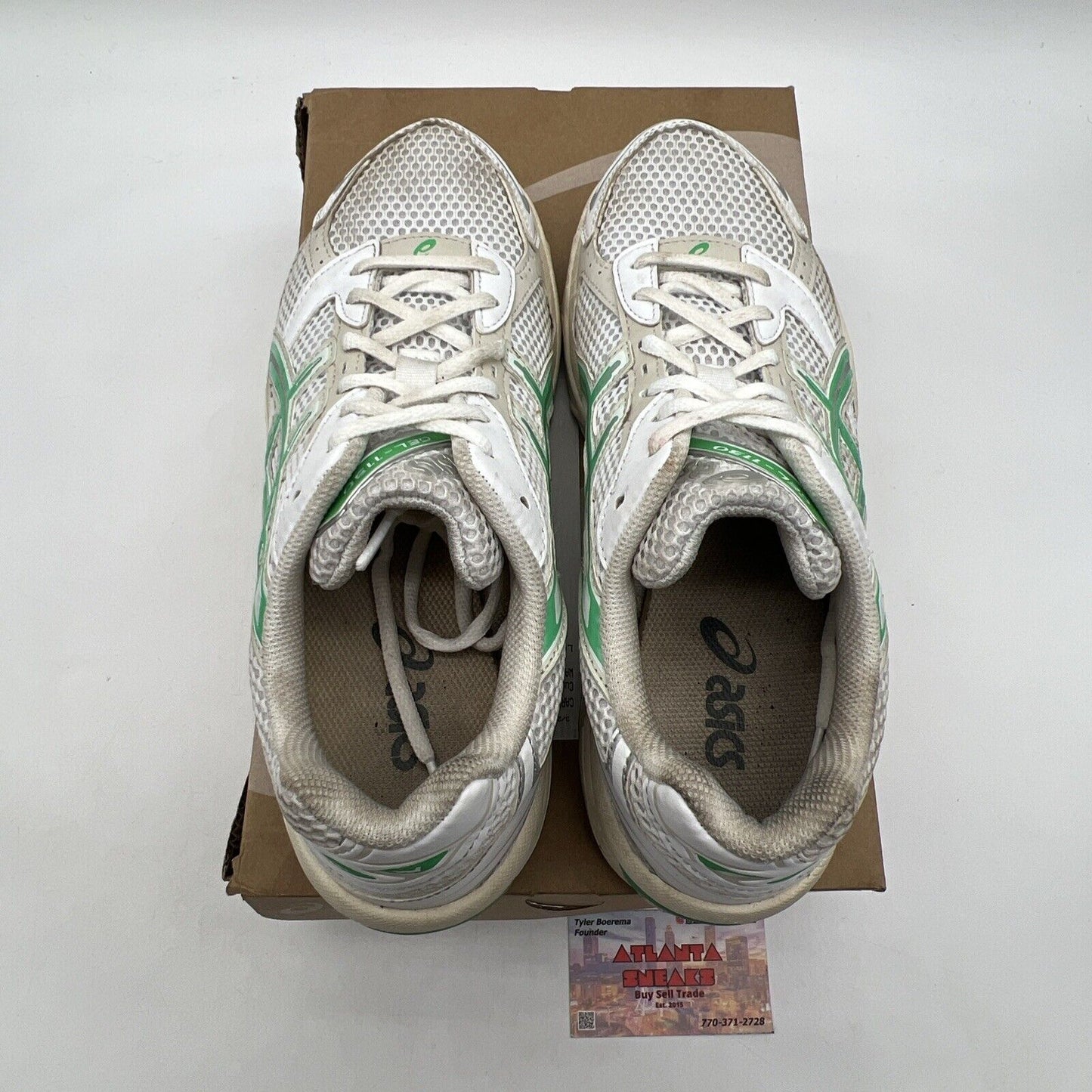 Size 9 - Asics Gel 1130 ‘Green Malachite’ (1202A164-114) White Grey