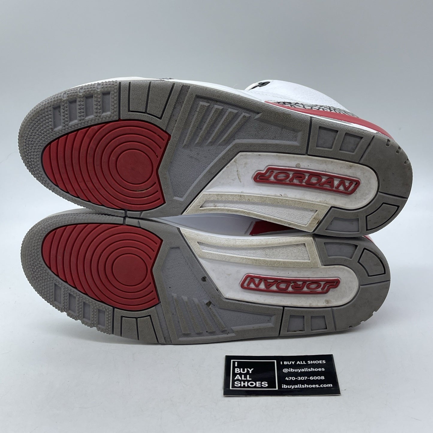 Size 12 - Jordan 3 Retro Hall of Fame 2018 White Red Grey Suede (136064-116)