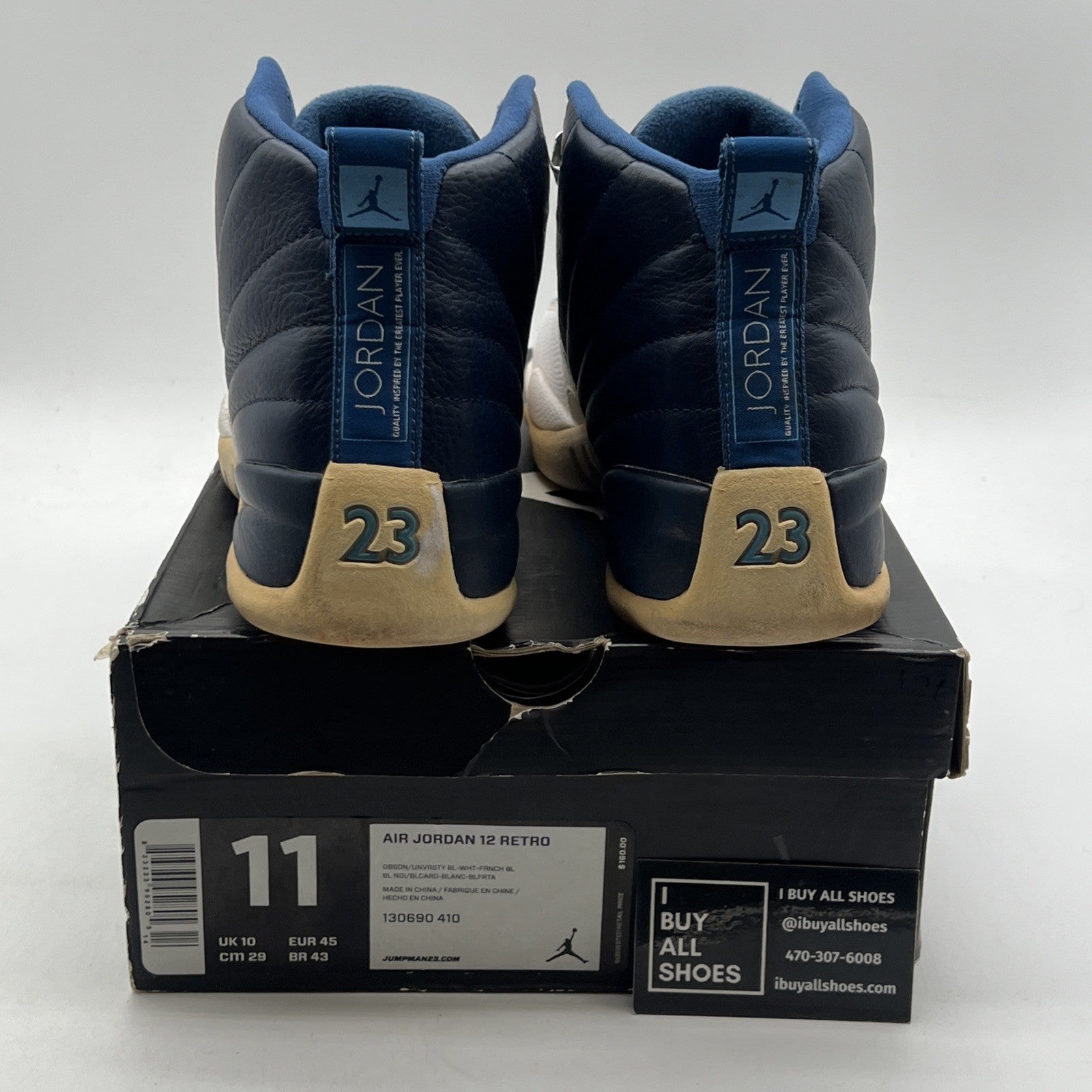 Size 11 - Air Jordan 12 Retro 2012 Obsidian (130690-410)