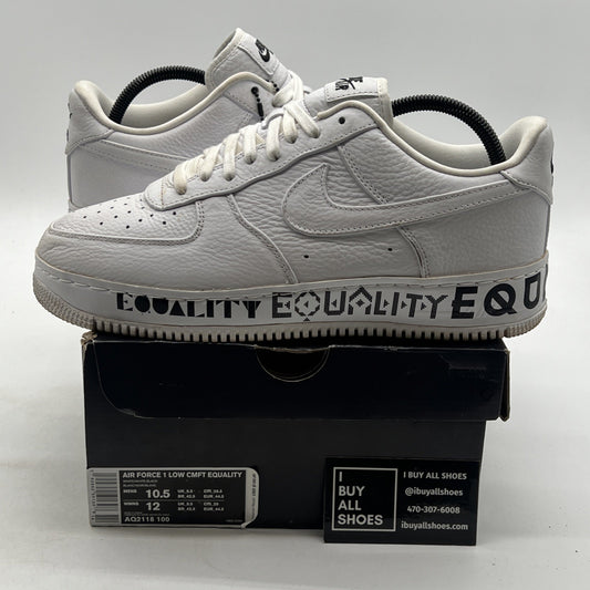 Size 10.5 - Nike Air Force 1 CMFT Low Equality (AQ2118-100)