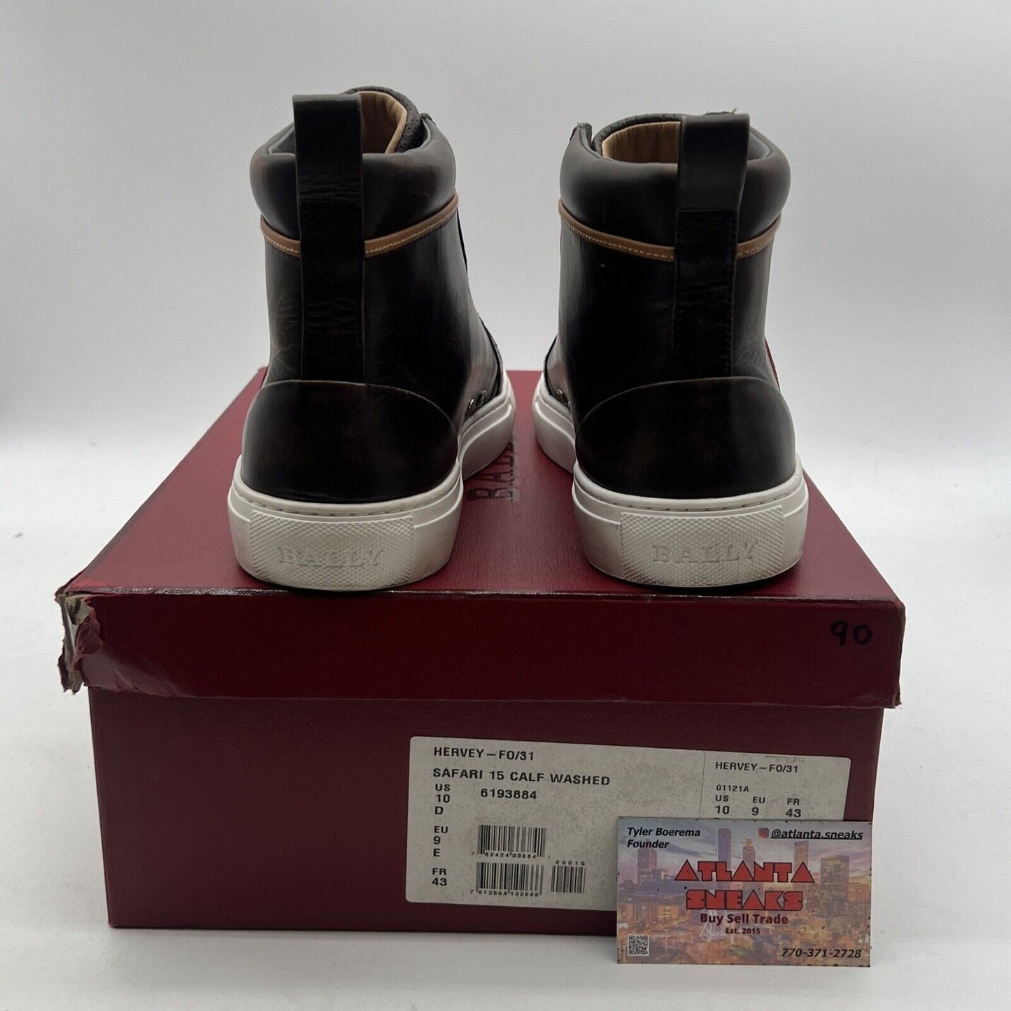 Size 10 - Bally Switzerland Atilio Leather High Top Sneaker