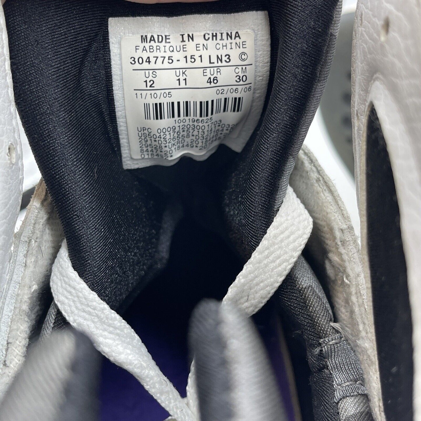 Size 12 - Air Jordan 7 Retro Flint Grey Purple Suede White Leather (304775-151)
