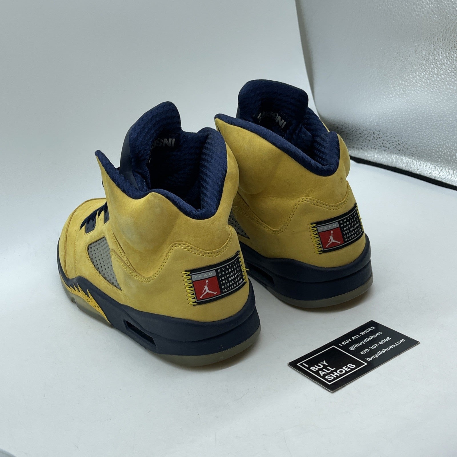 Size 11.5 - Air Jordan 5 Retro SP Michigan Yellow Black Suede (CQ9541-704)