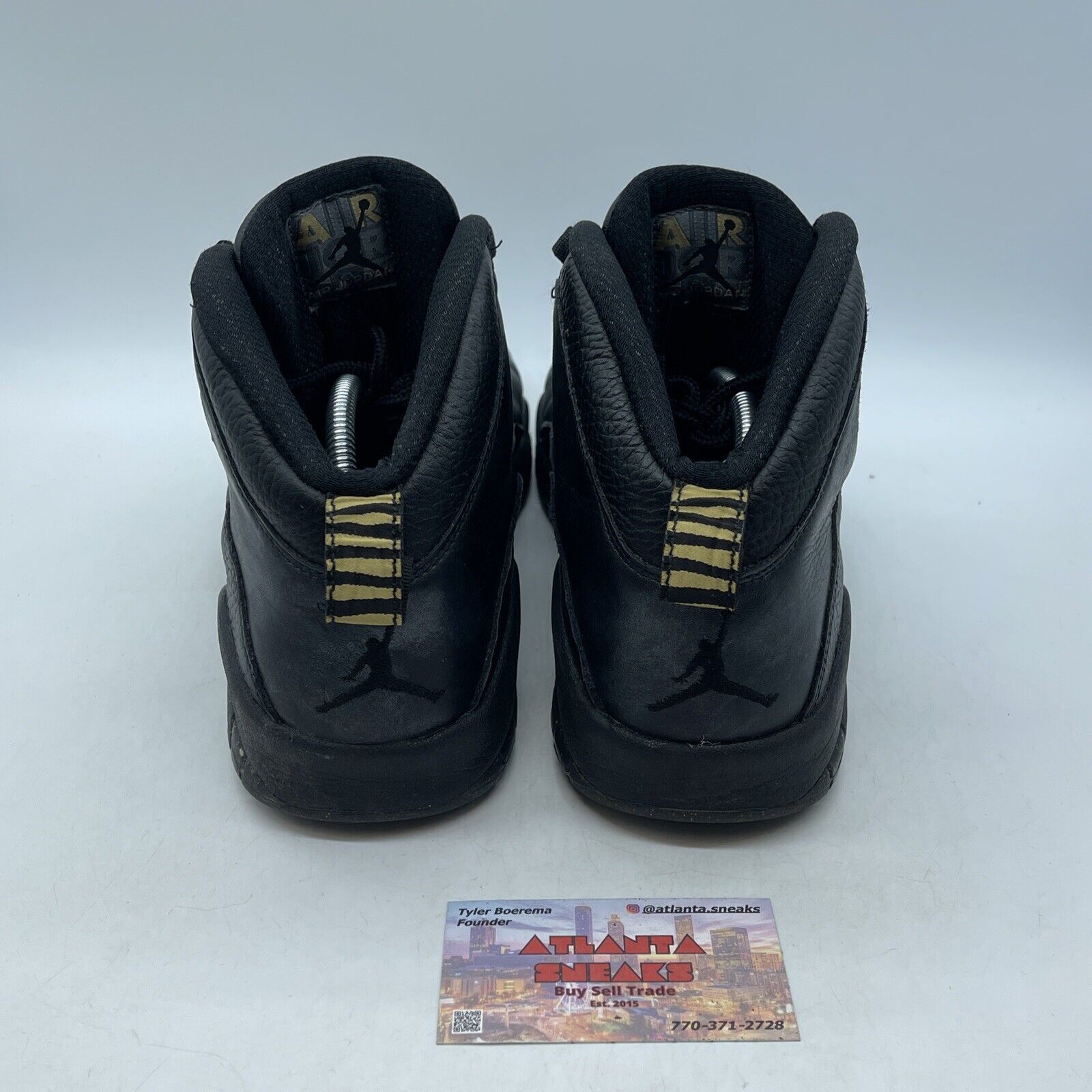 Size 11.5 - Air Jordan 10 Retro NYC Black Leather Hold Suede (310805-012)