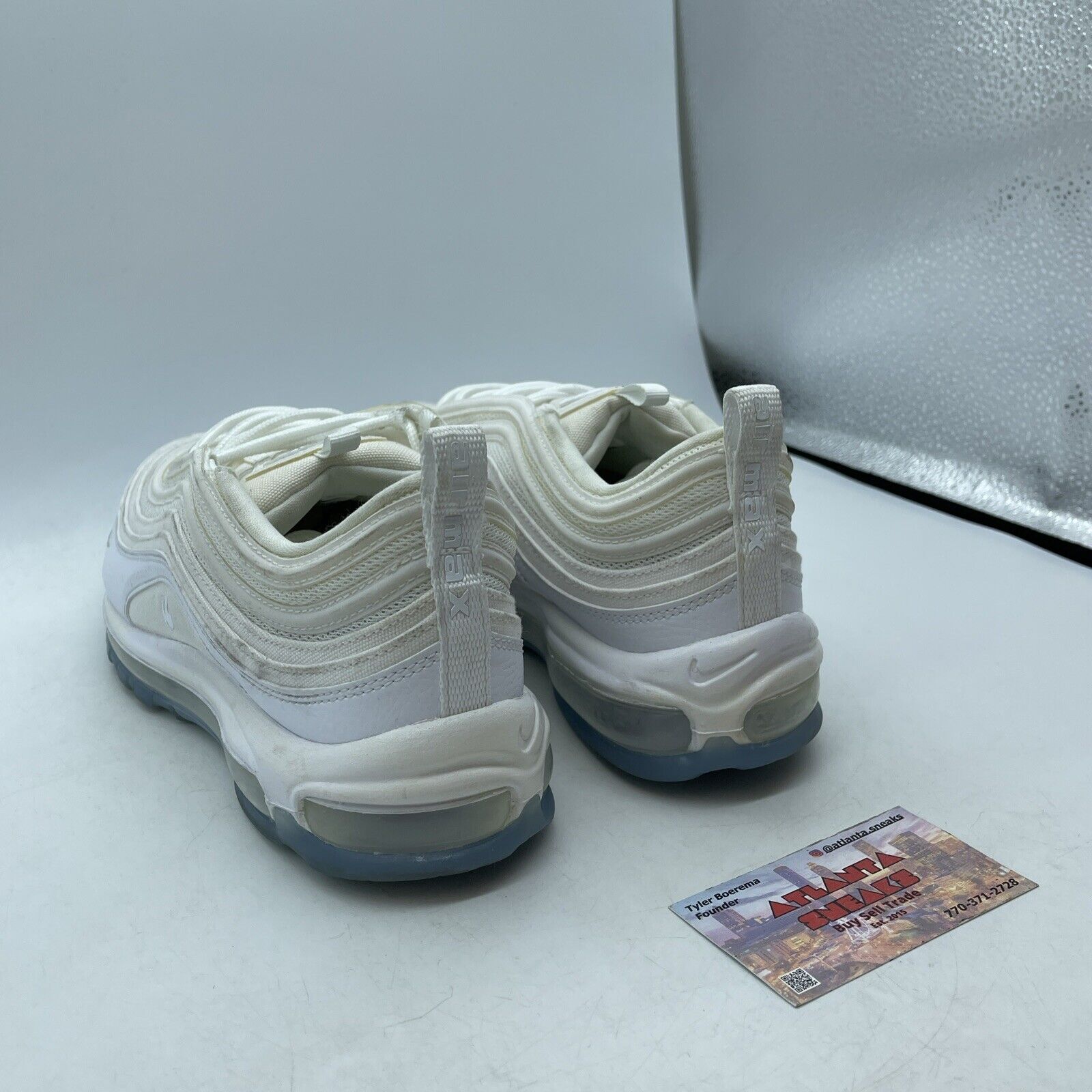 Size 9.5 - Nike Air Max 97 White Ice Leather (CT4526-100)