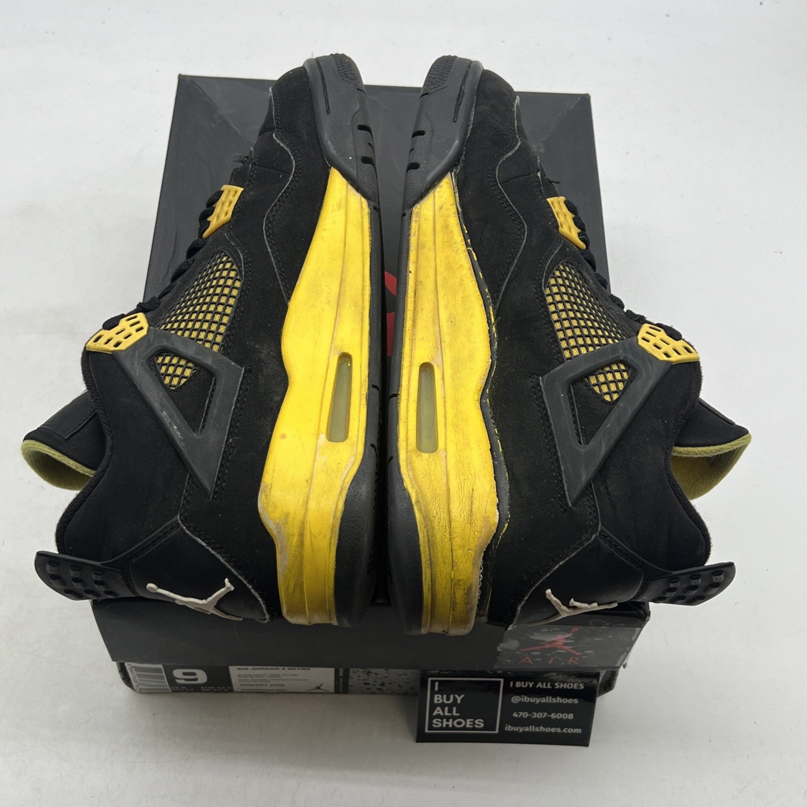 Size 9 - Air Jordan 4 Retro Low Thunder (308497-008)