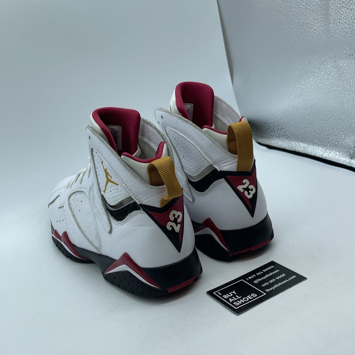 Size 10 - Jordan 7 Cardinal 2022 White Red Black Yellow Leather (CU9307-106)