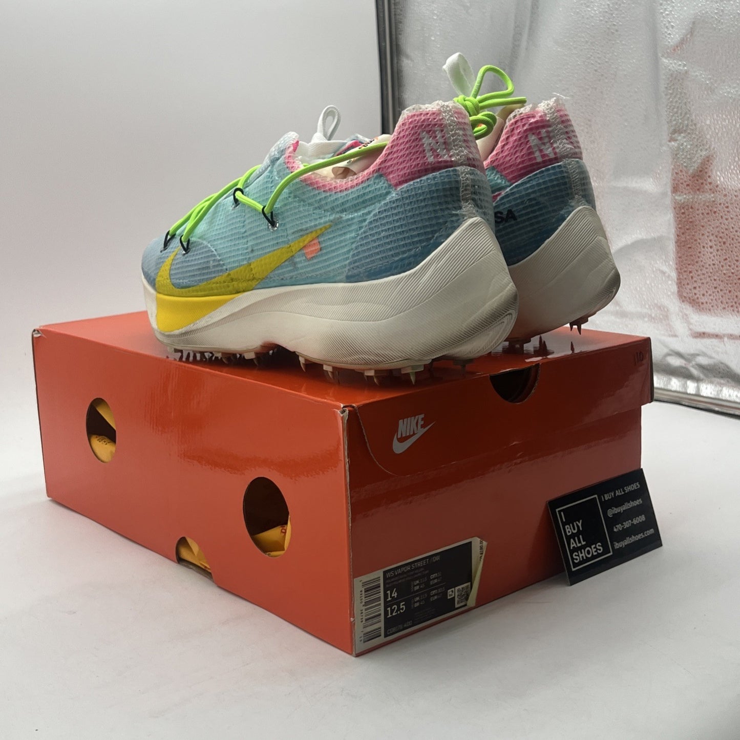 Size 14 - Nike Off-White x Vapor Street Polarized Blue W (CD8178-400)