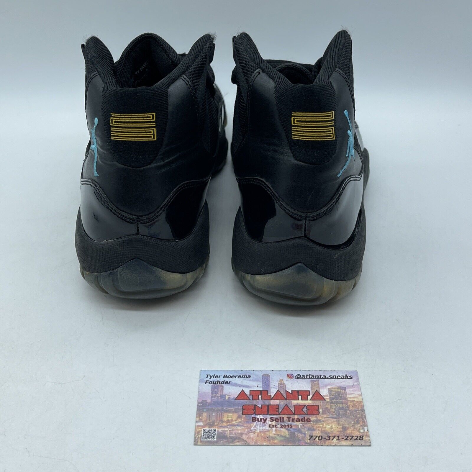 Size 9.5 - Jordan 11 Retro High Gamma Blue Yellow Black Leather (378037-006)