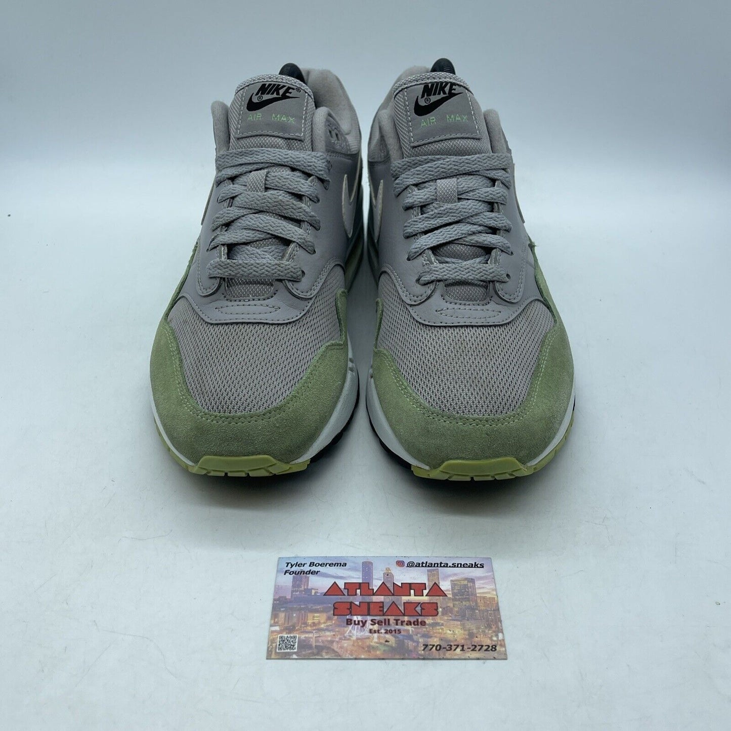 Size 9.5 - Nike Air Max 1 Grey Mint Green Suede Grey Leather (AH8145-015)