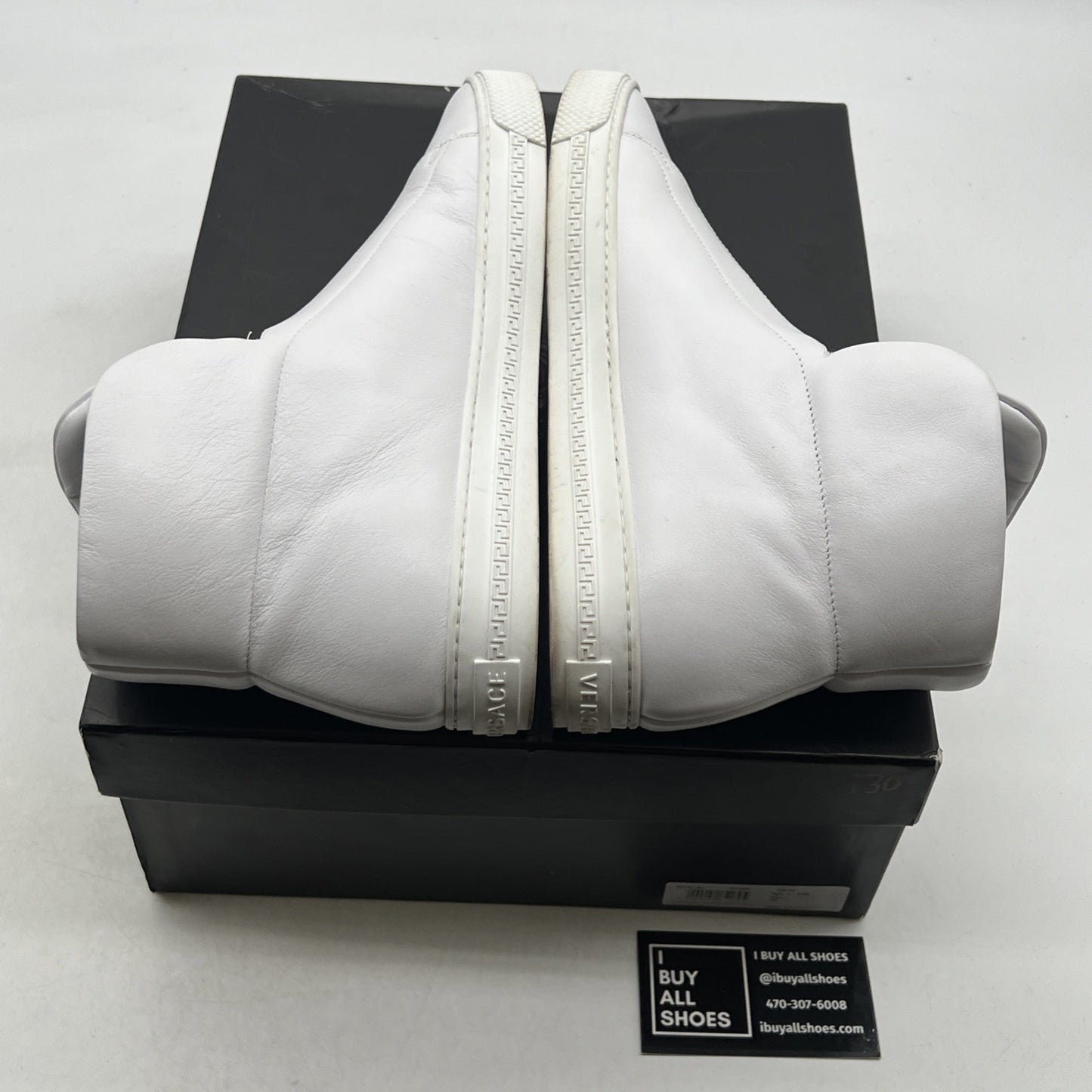 Size 40 - Versace Men’s Palazzo Gold Medusa White High Top