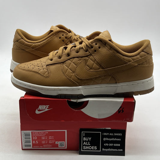Size 10 - Nike Dunk Low Quilted Wheat W (DX3374-700)