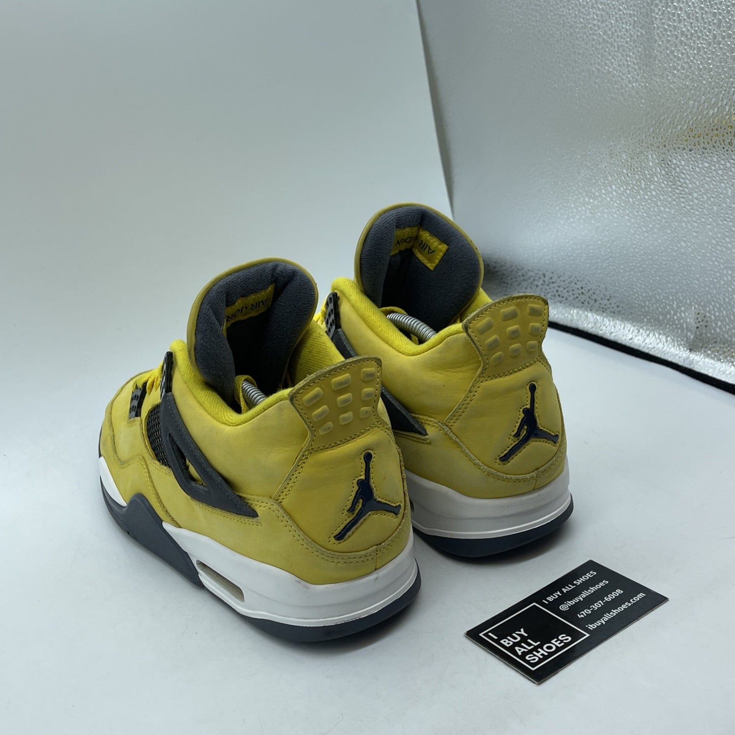 Size 11.5 - Jordan 4 Retro Mid Lightning Grey Yellow Suede (CT8527-700)