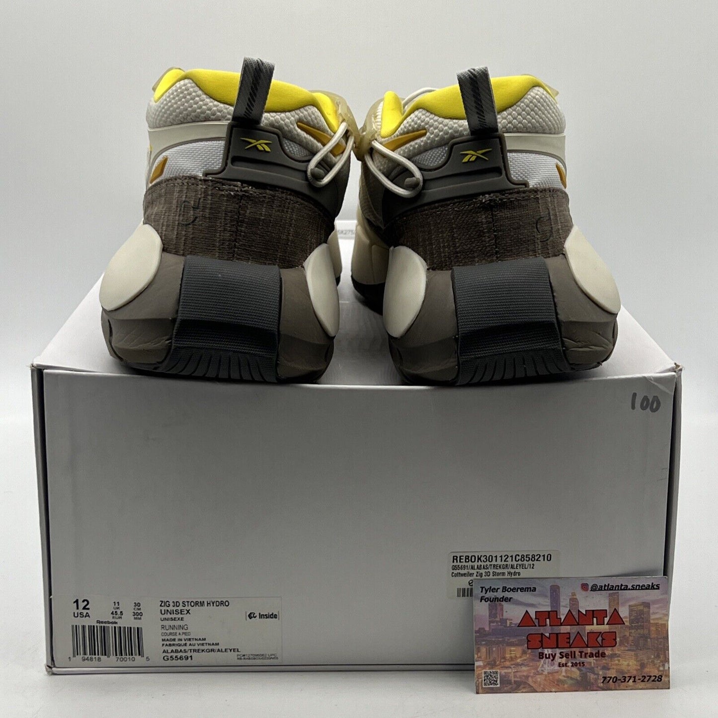 Size 12 - Reebok Cottweiler x Zig 3D Storm Hydro Alabaster Yellow Brown G55691