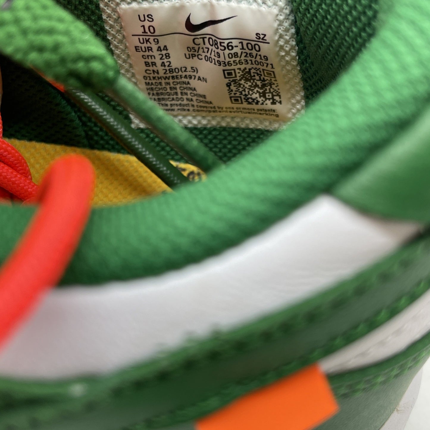 Size 10 - Nike Dunk Low x OFF-WHITE Pine Green White (CT0856-100)