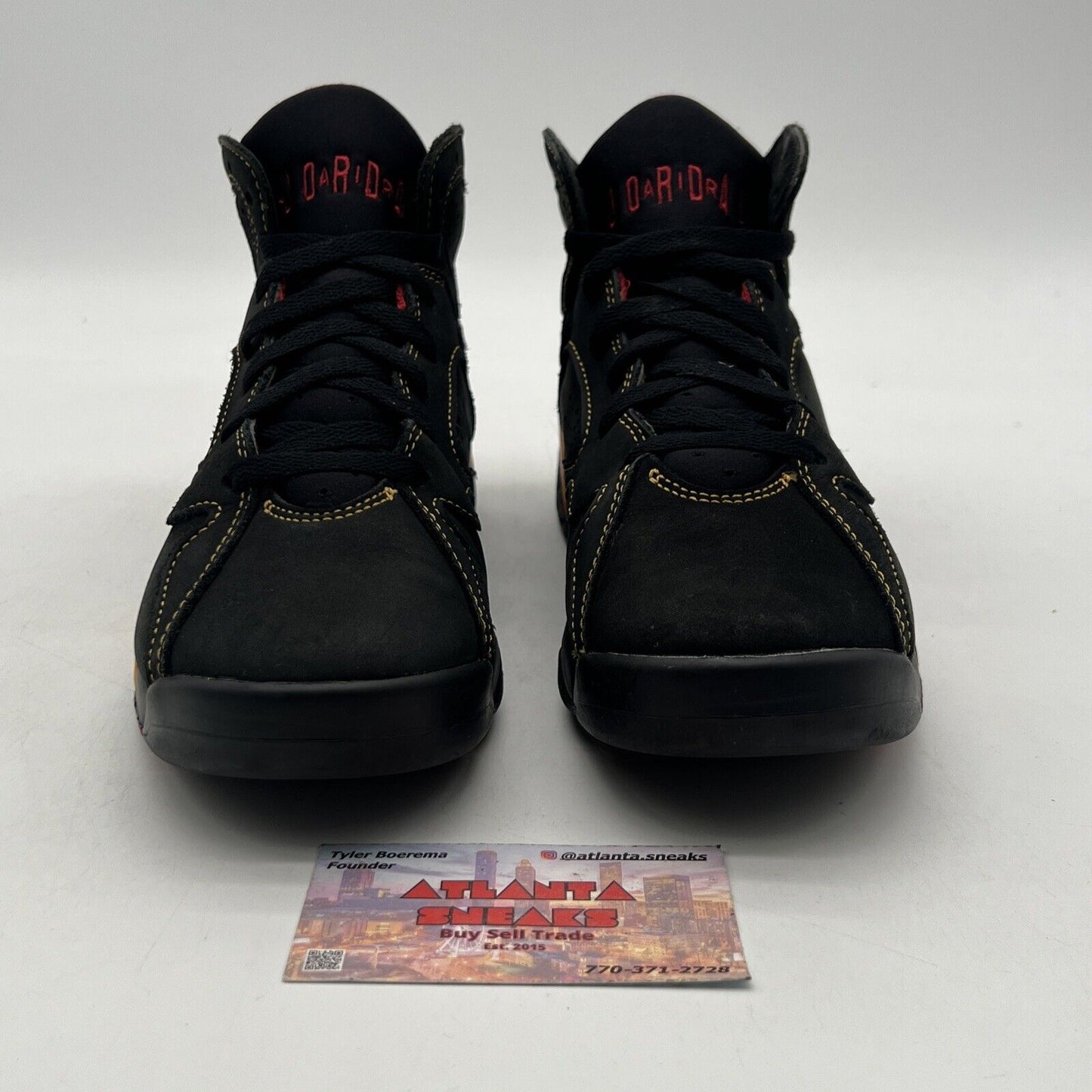 Size 6.5Y - Jordan 7 Retro Citrus Black Red Yellow Suede (DQ6040-081)