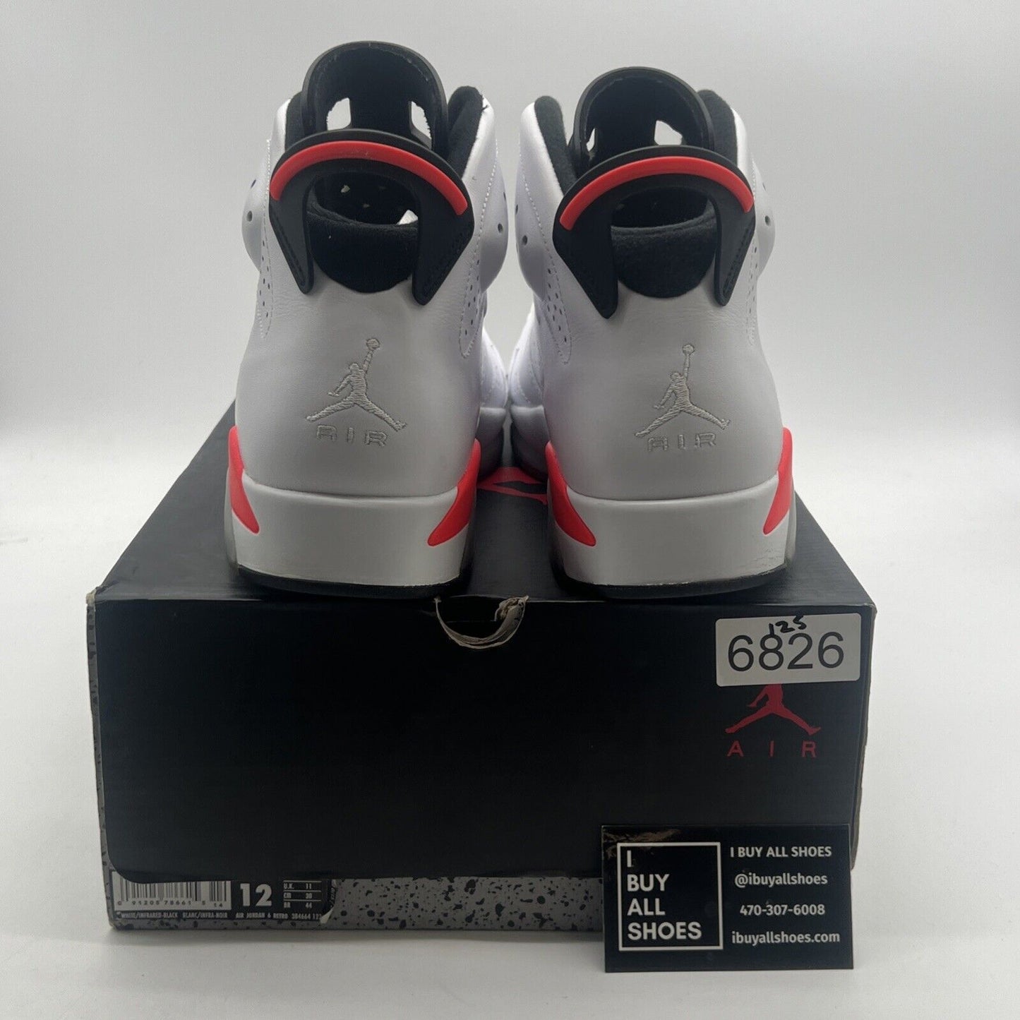 Size 12 - Air Jordan 6 Retro 2014 White Infrared (384664-123)