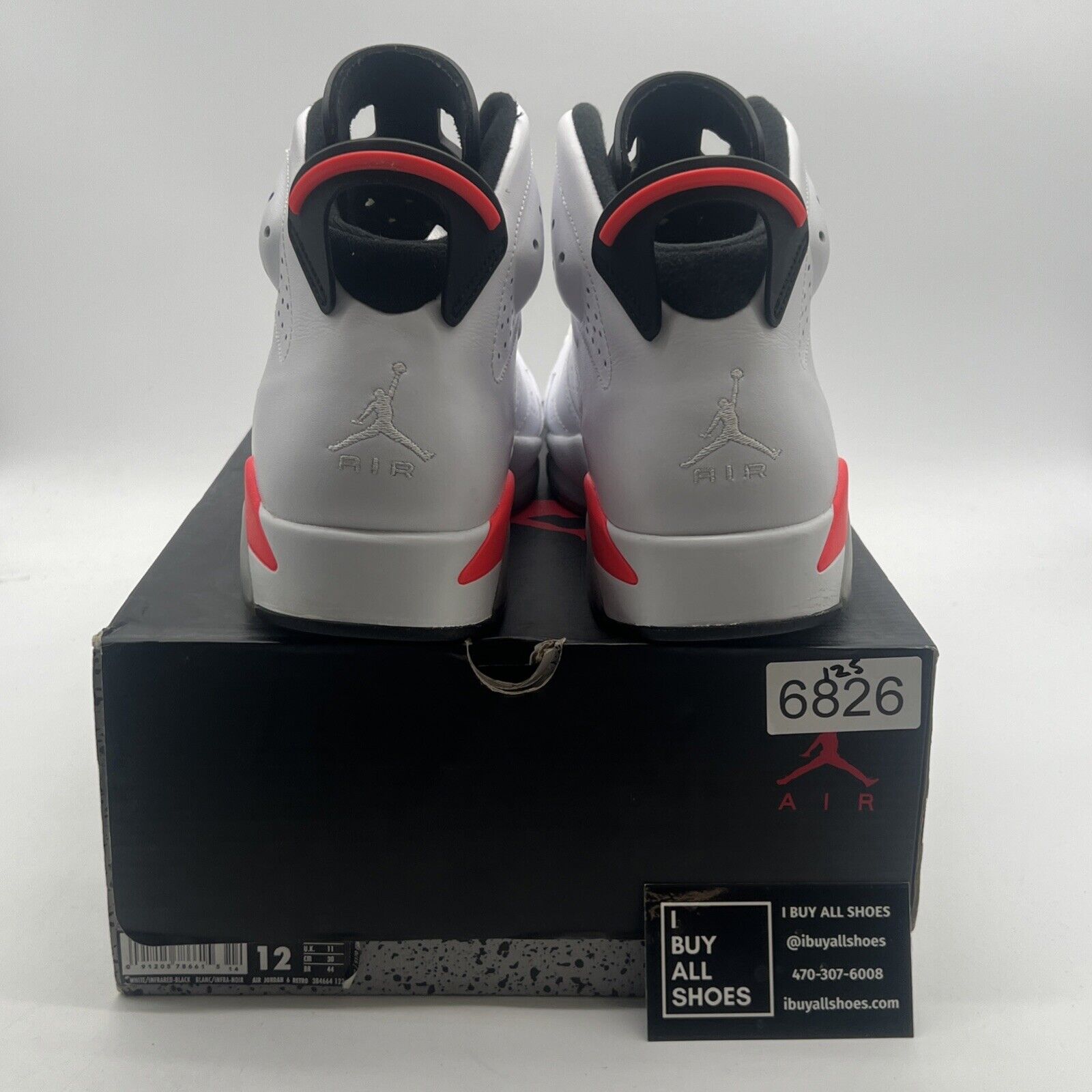 Size 12 - Air Jordan 6 Retro 2014 White Infrared (384664-123)