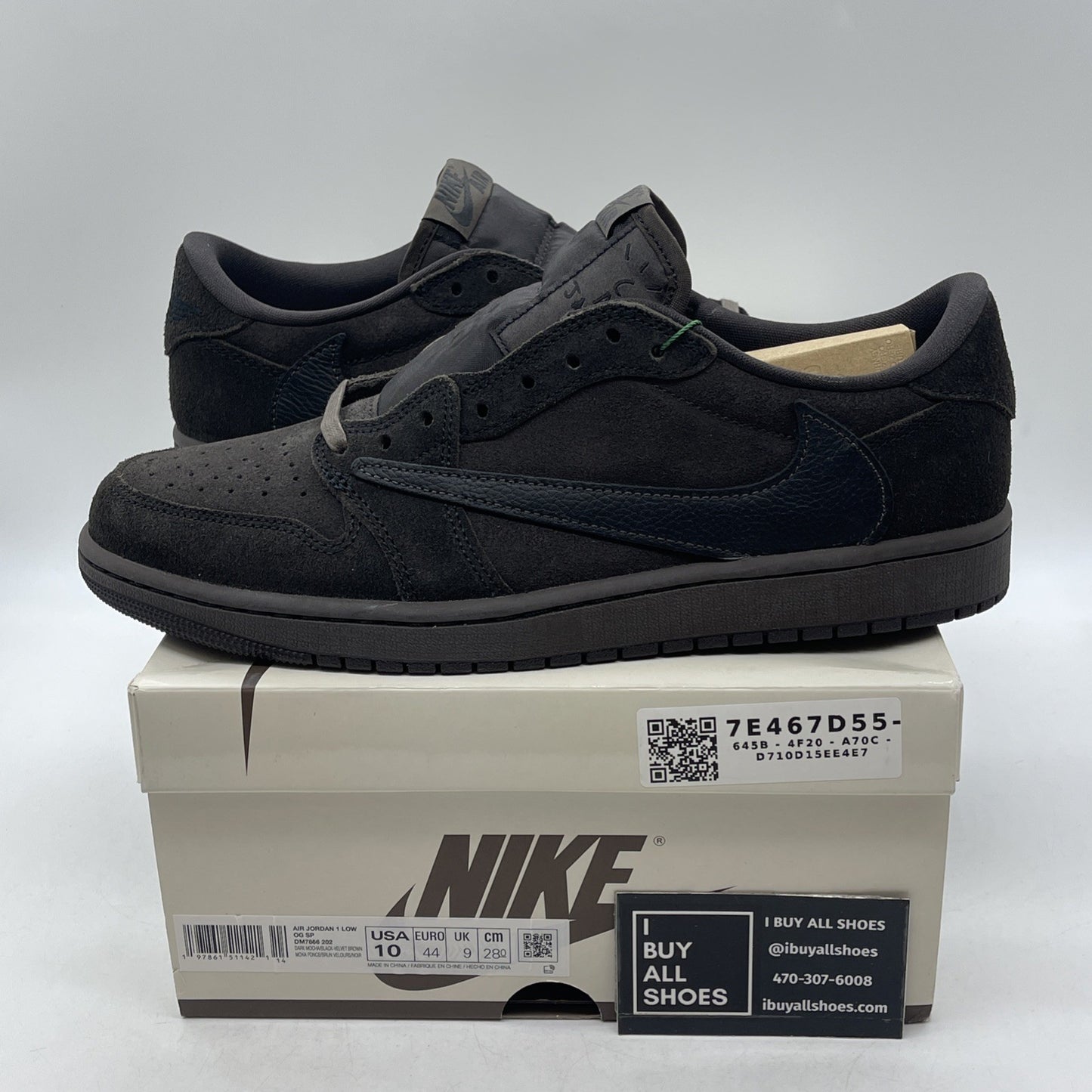 Size 10 - Travis Scott x Air Jordan 1 Retro OG SP Low Velvet Brown (DM7866-202)