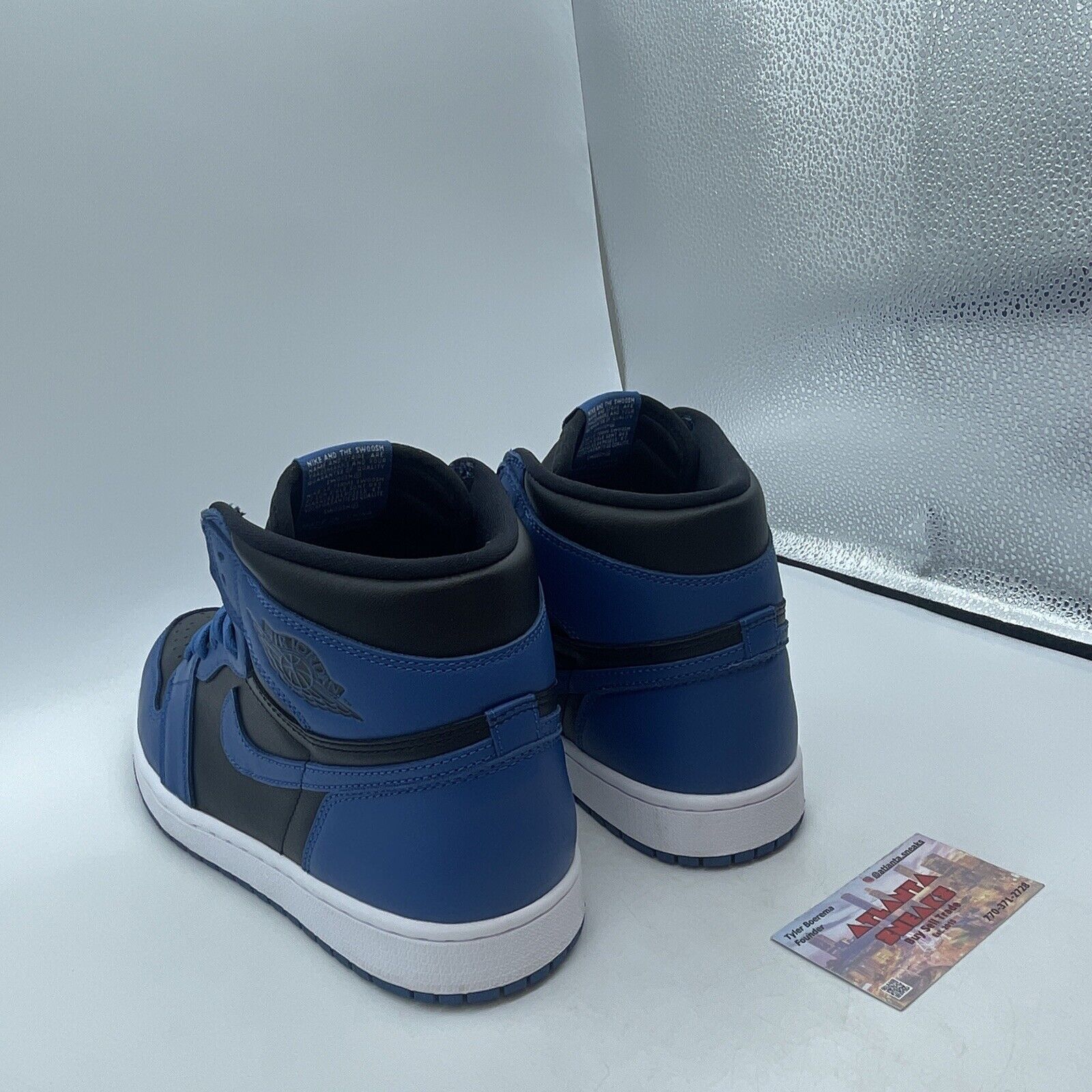 Size 9.5 - Jordan 1 Retro OG High Dark Marina Blue White Black (555088-404)