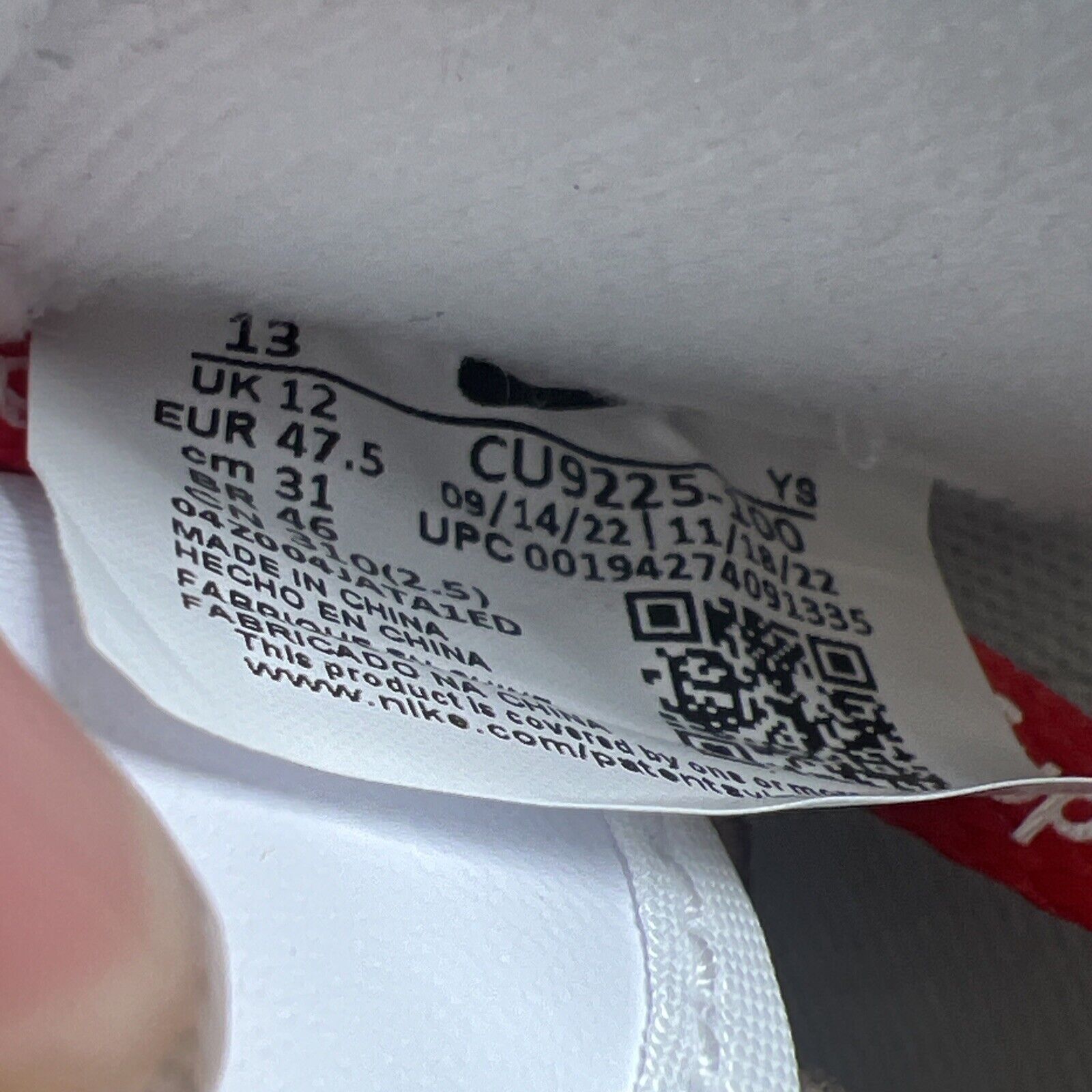 Size 13 - Nike Air Force 1 x Supreme Low Box Logo - White (CU9225-100)